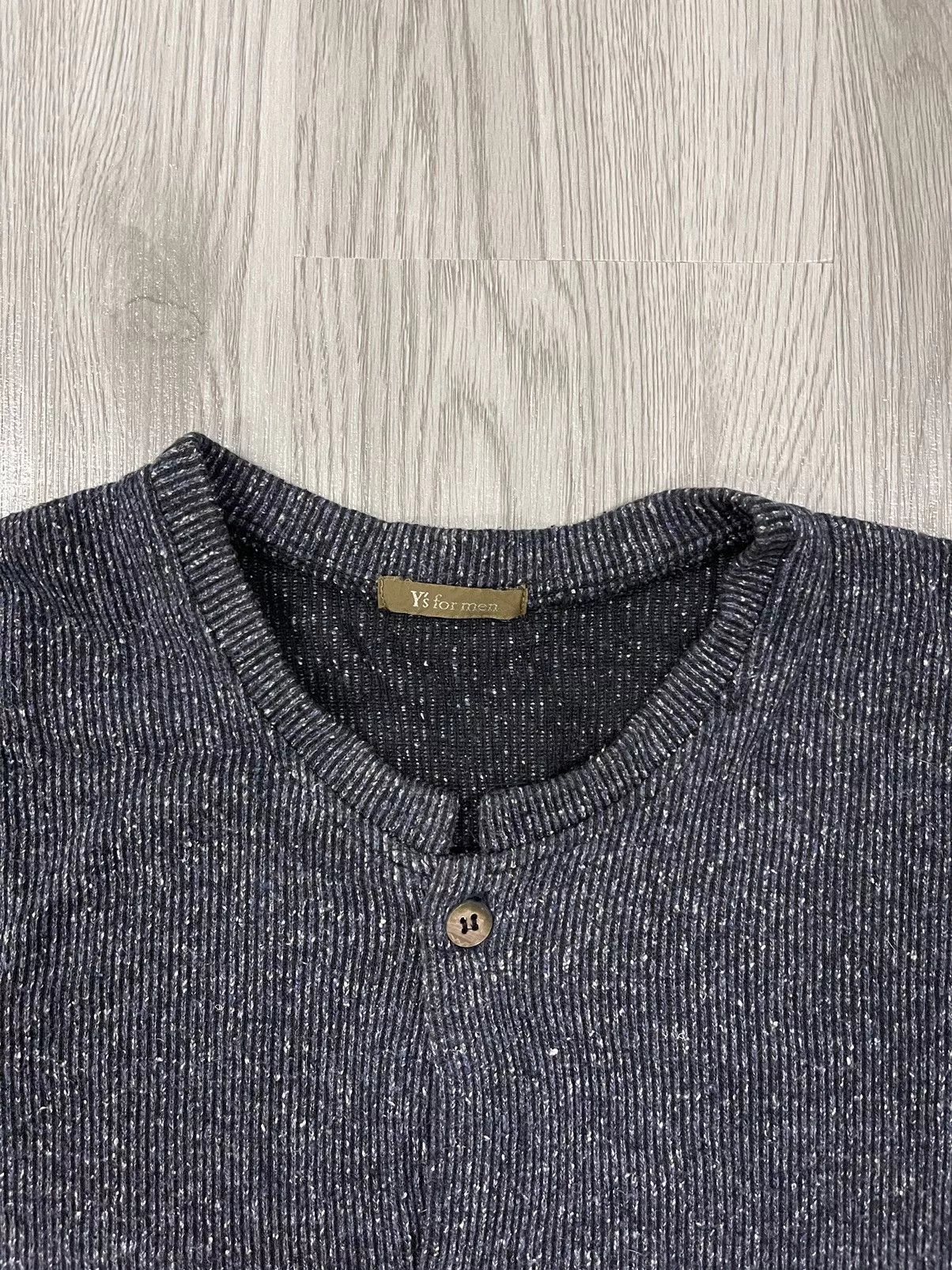 Vintage Shirts Button Ups Vintage × Yohji Yamamoto × Y's for Men Y’s two blend Buttoned long sleeve top Blue