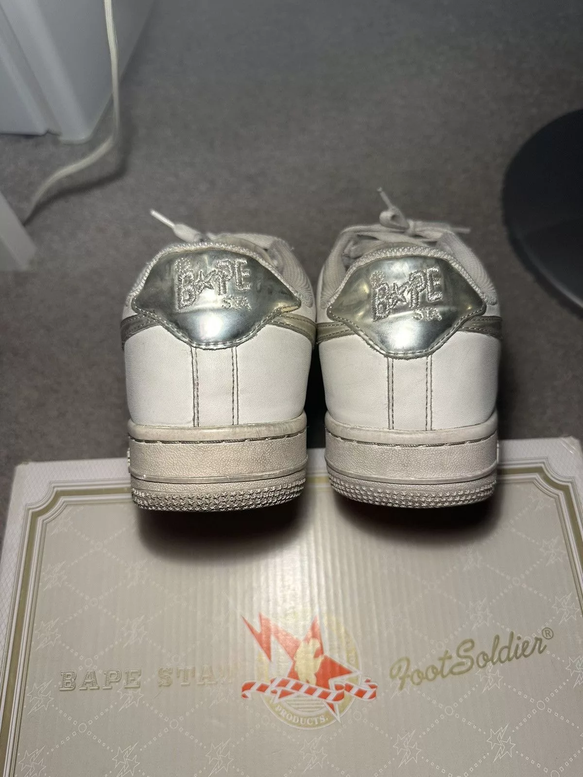 Bape Low Top Sneakers Bapesta White
