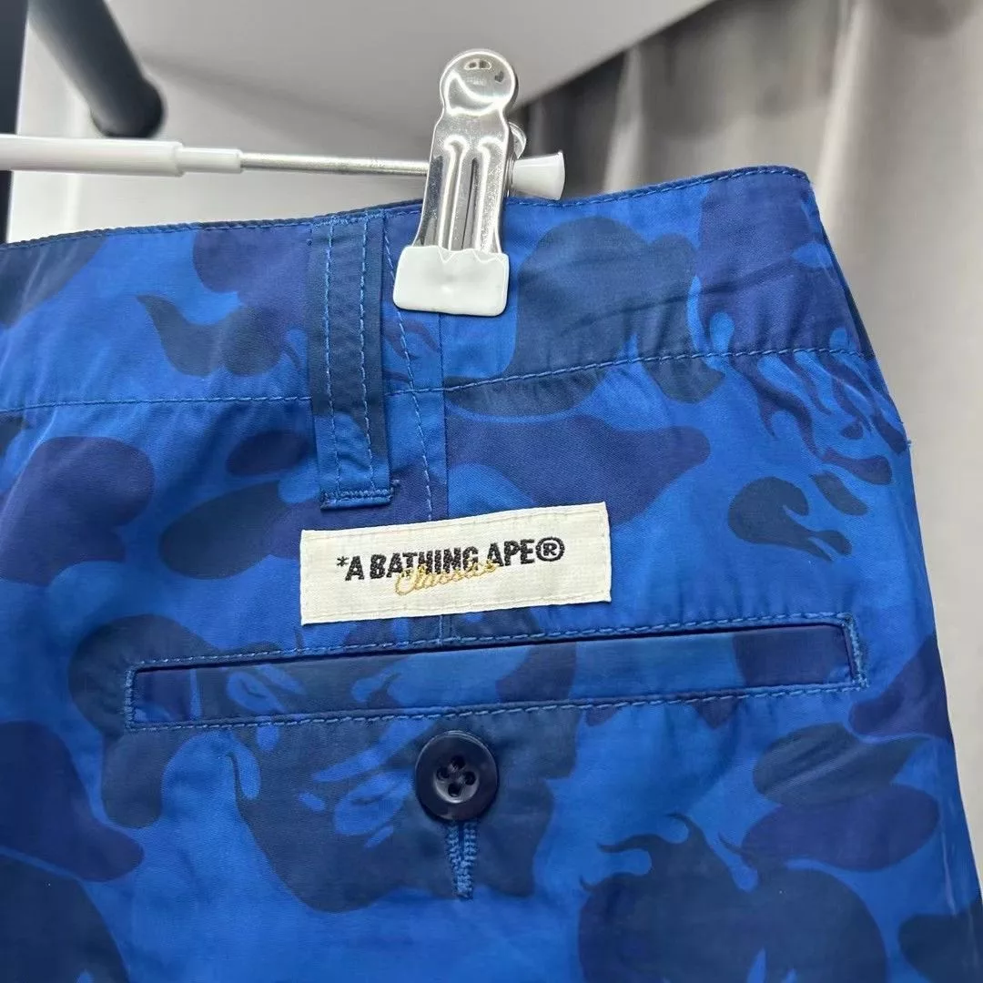 Bape Shorts Bape FIRE CAMO SHORTS Blue