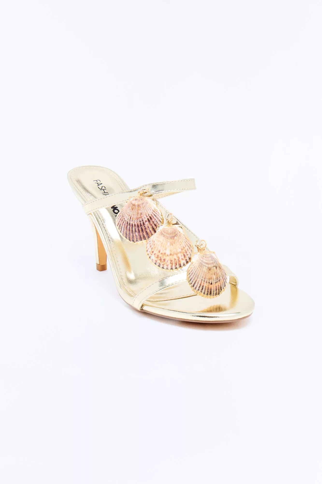 Bronzed Shell Heels - Gold