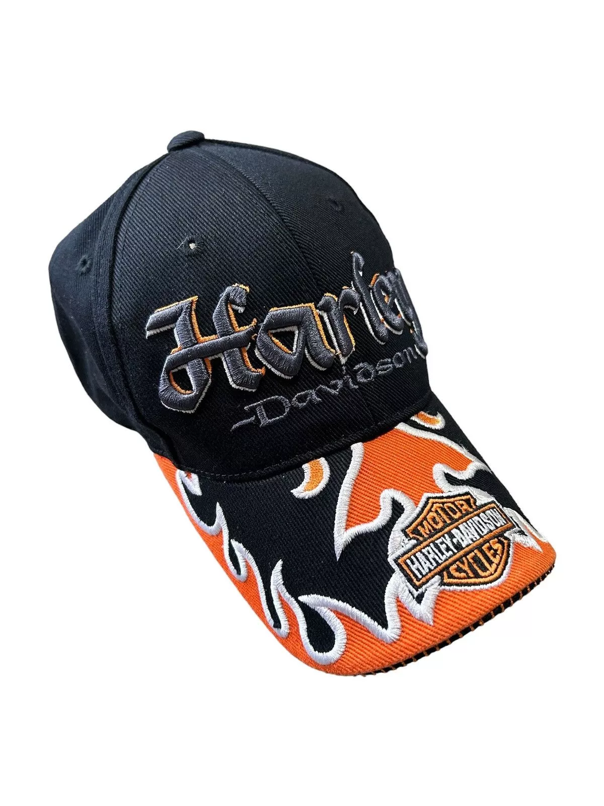 Harley Davidson Hats Harley Davidson × Vintage Harley Davidson Flame Cap Black