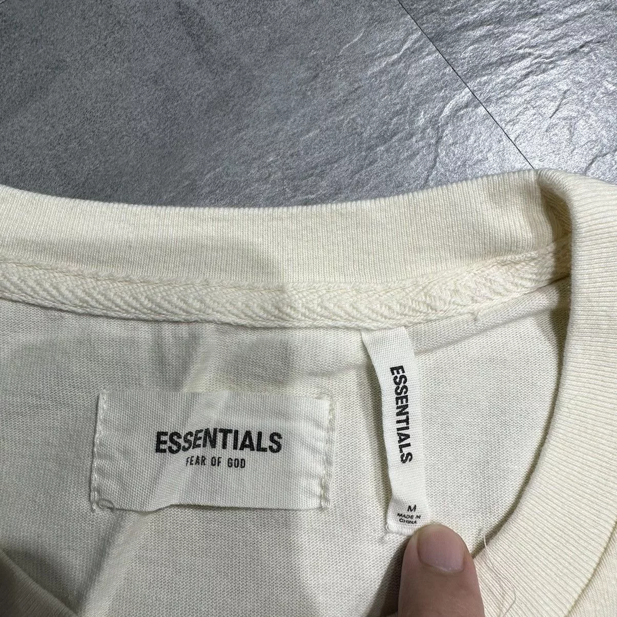 Complex Long Sleeve T Shirts Essentials-F.O.G ComplexCon Exclusive LS Tee - Cream White