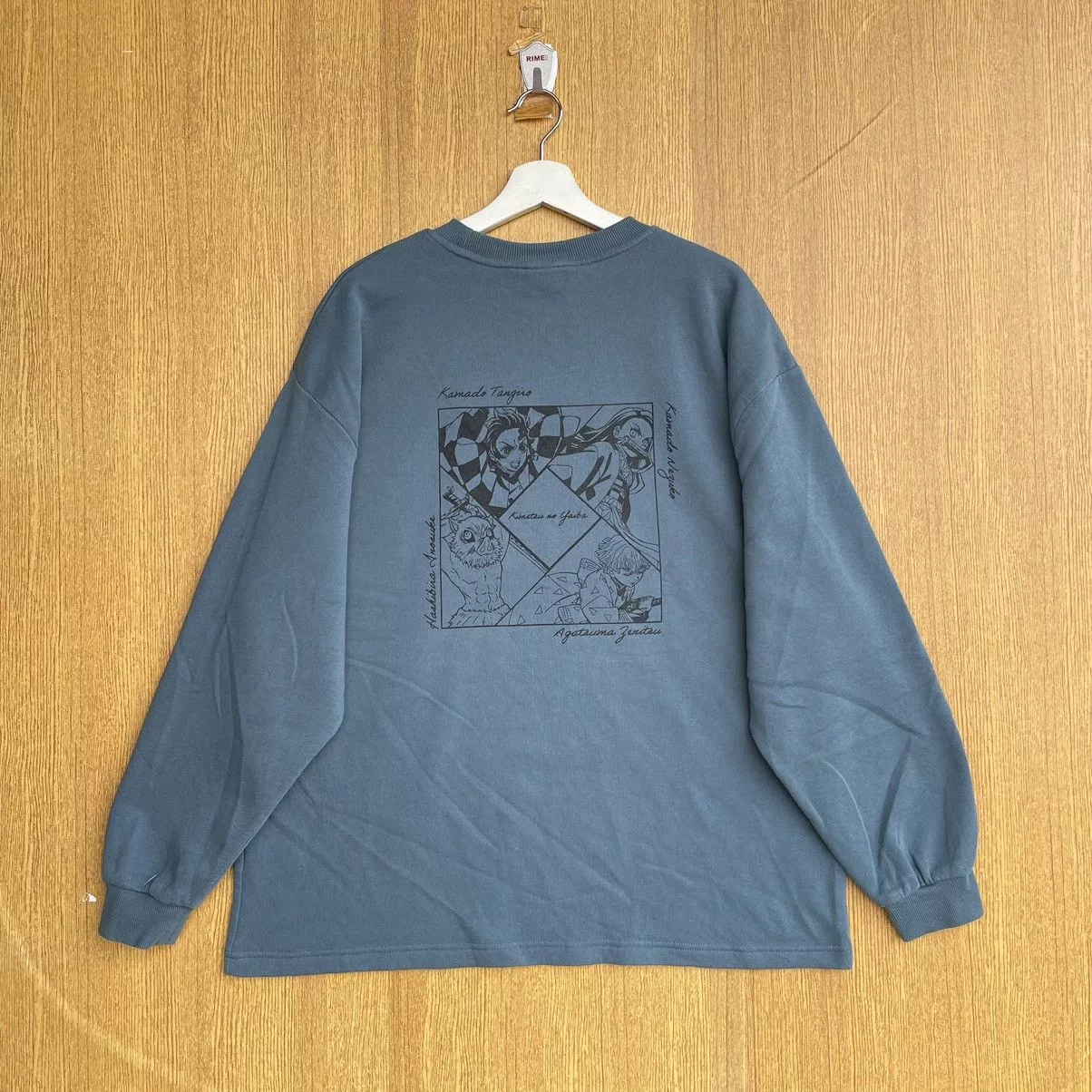 Anime Sweatshirts Hoodies Anime × Cartoon Network Vintage Demon Slayer Kimetsu no Yaiba Anime Sweatshirt Blue
