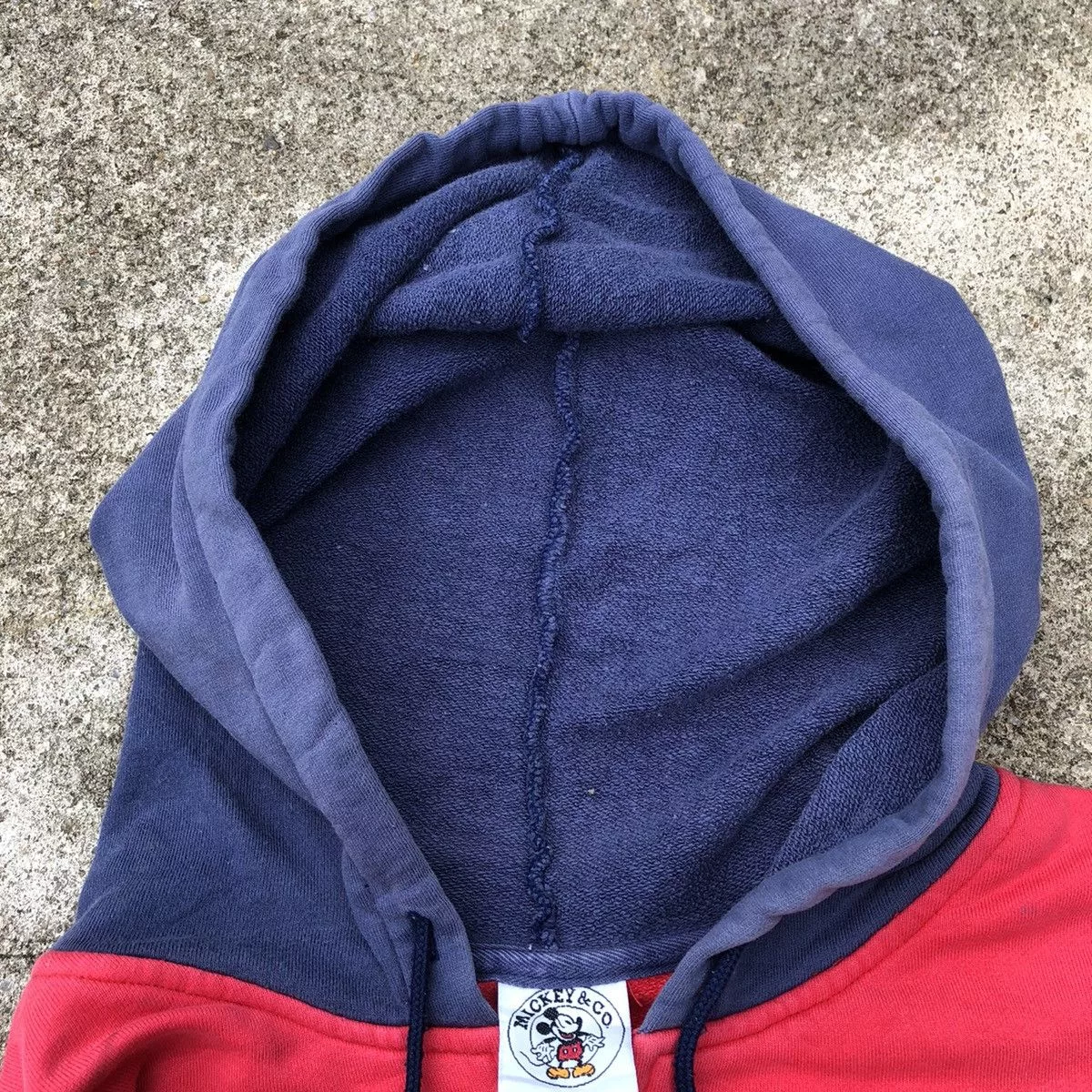 Disney Sweatshirts Hoodies Disney × Mickey Mouse × Vintage Rare Vintage 90s Disney Mickey Mouse Big Print Hodie Red