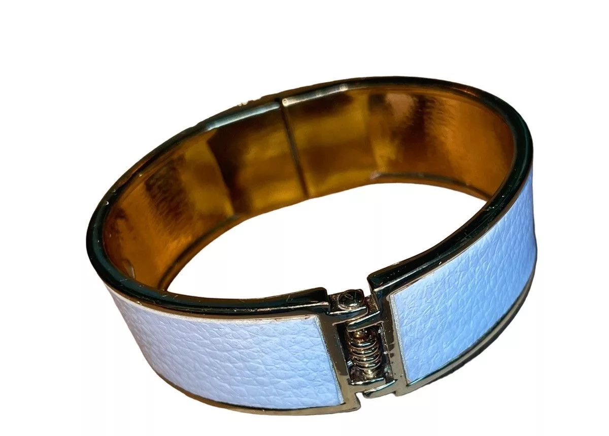 Other Bracelets Other MX Designer Leather Hinged Cuff White