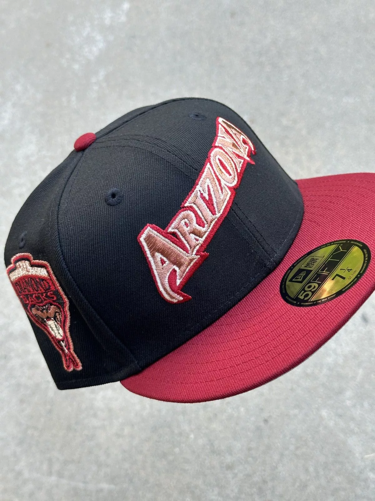 MLB Hats MLB × New Era Arizona Diamondbacks Two Tone Script Fitted 7 1/4 Hat Dreams Red