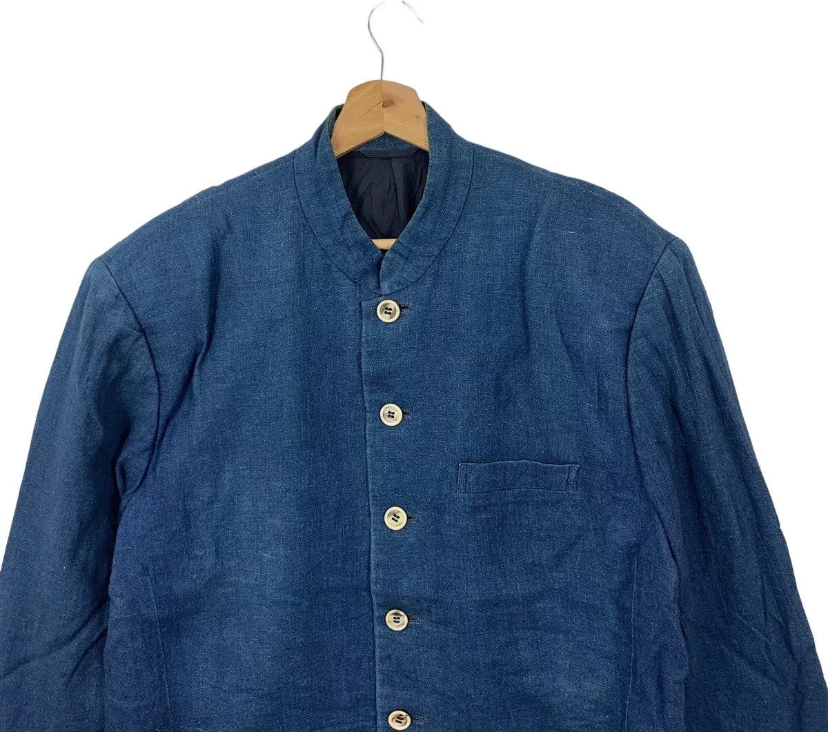 Designer Light Jackets Designer Vintage Lautremont Men Co Ltd Button Jacket Blue