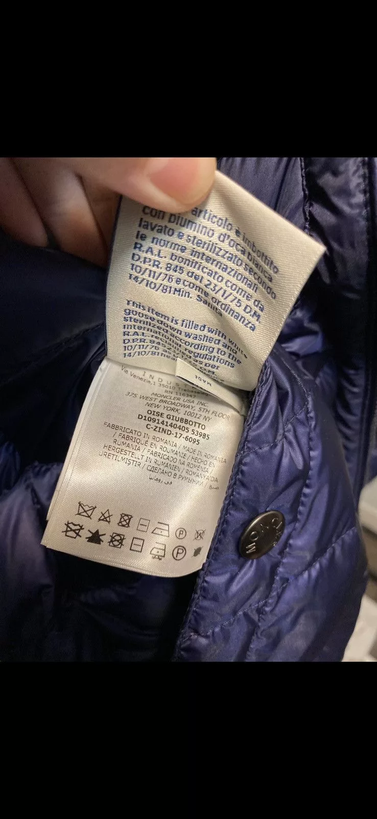 Moncler Light Jackets Moncler Oise reversible jacket Blue