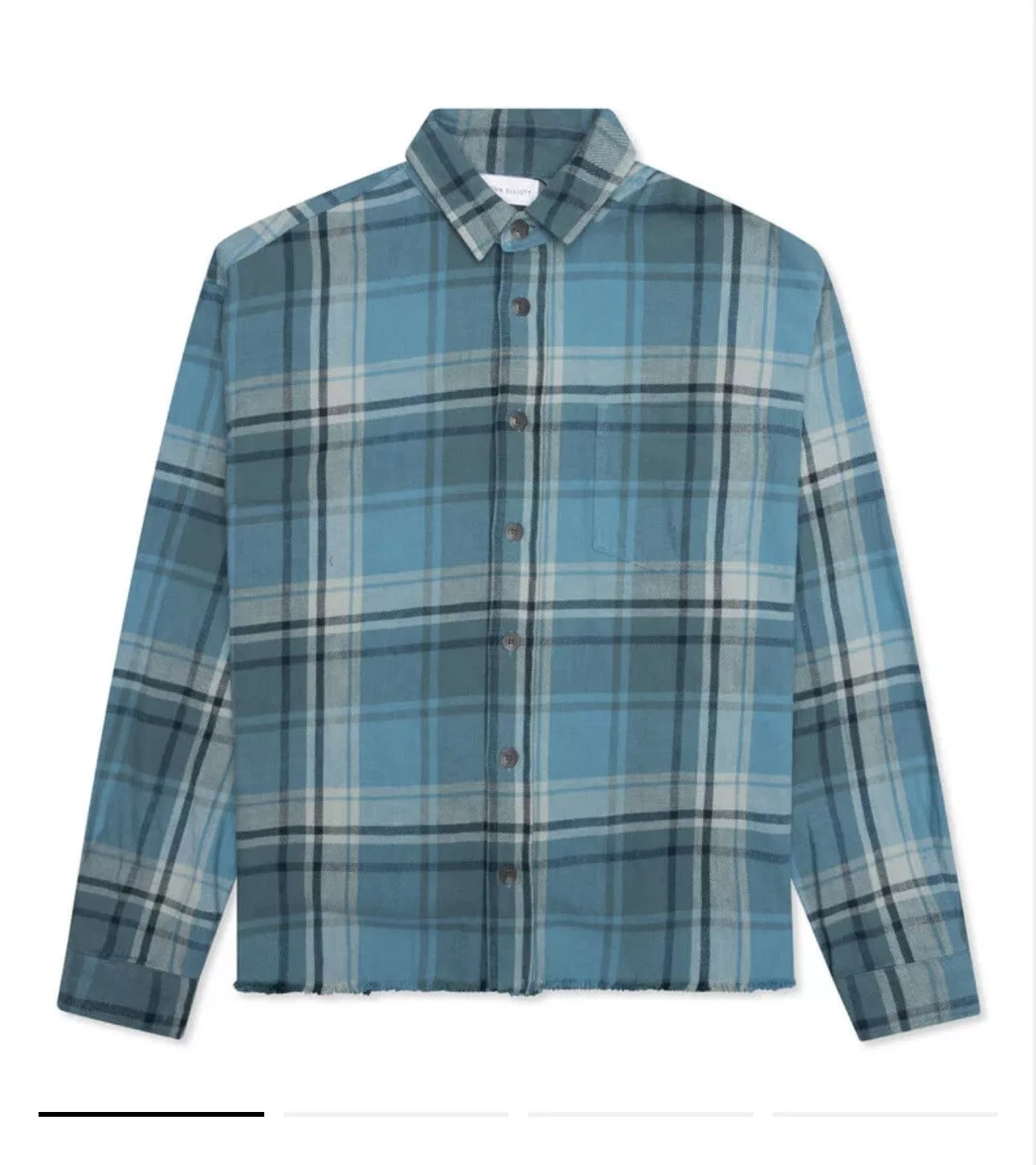 John Elliott Shirts Button Ups John Elliott Oceana Hemi Check M Size 2 Blue