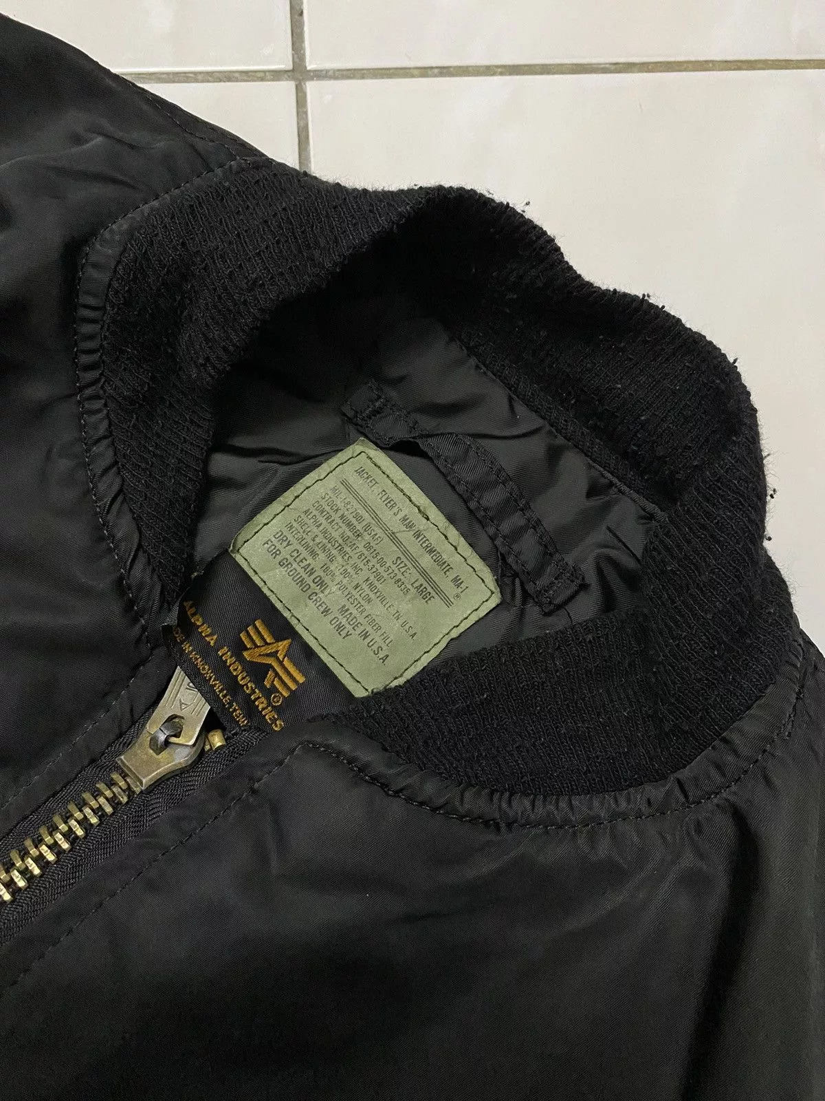 Alpha Industries Bombers Alpha Industries × Vintage Alpha Industries Bomber Jacket MA-1 Black