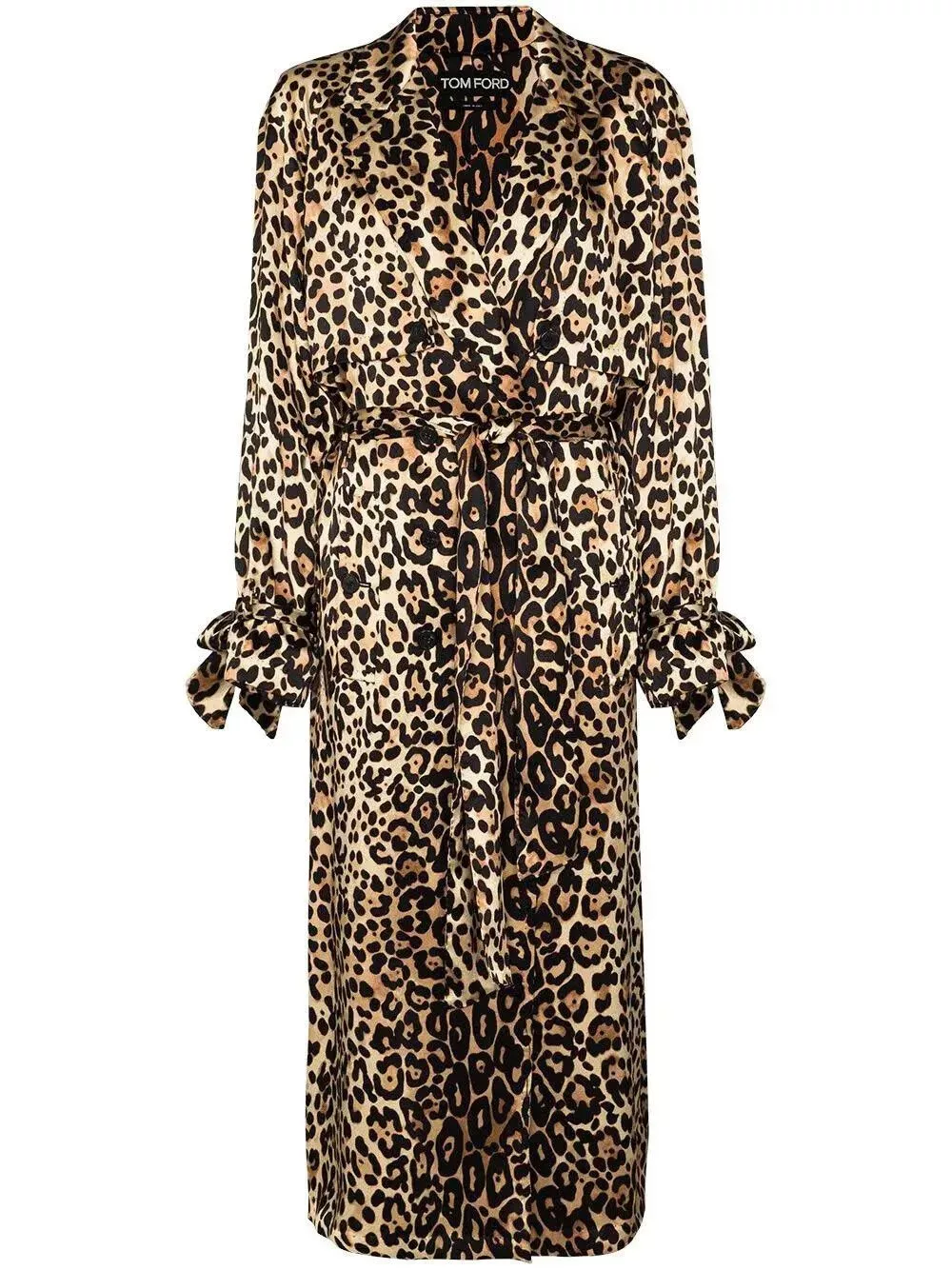Tom Ford Coats Tom Ford o1loc1c0724 CP1532 Trench Coat in Leopard Multi
