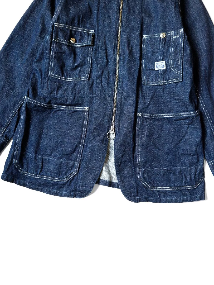 Kapital Denim Jackets kapital 11.5oz denim ZIPPER coverall jacket Blue