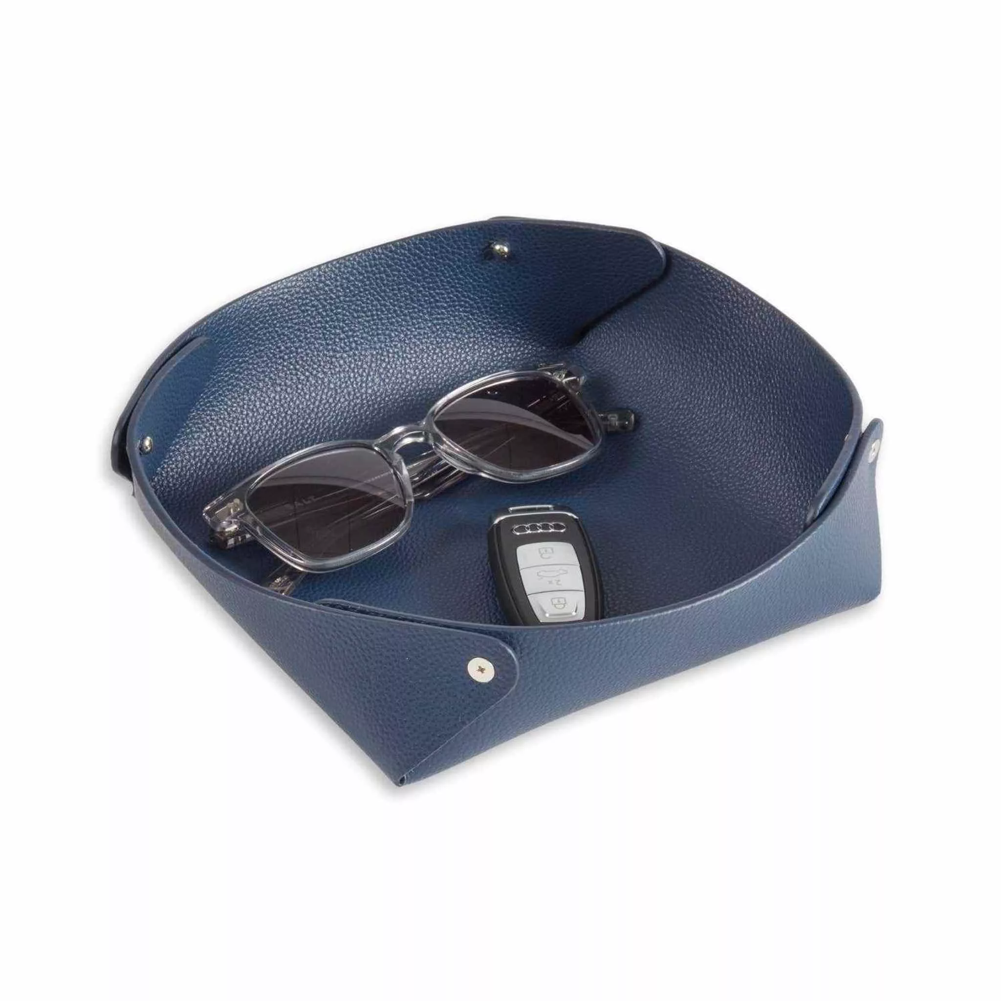 Luxe Leather Valet Tray – Pebbled Finish - Curated Home Decor