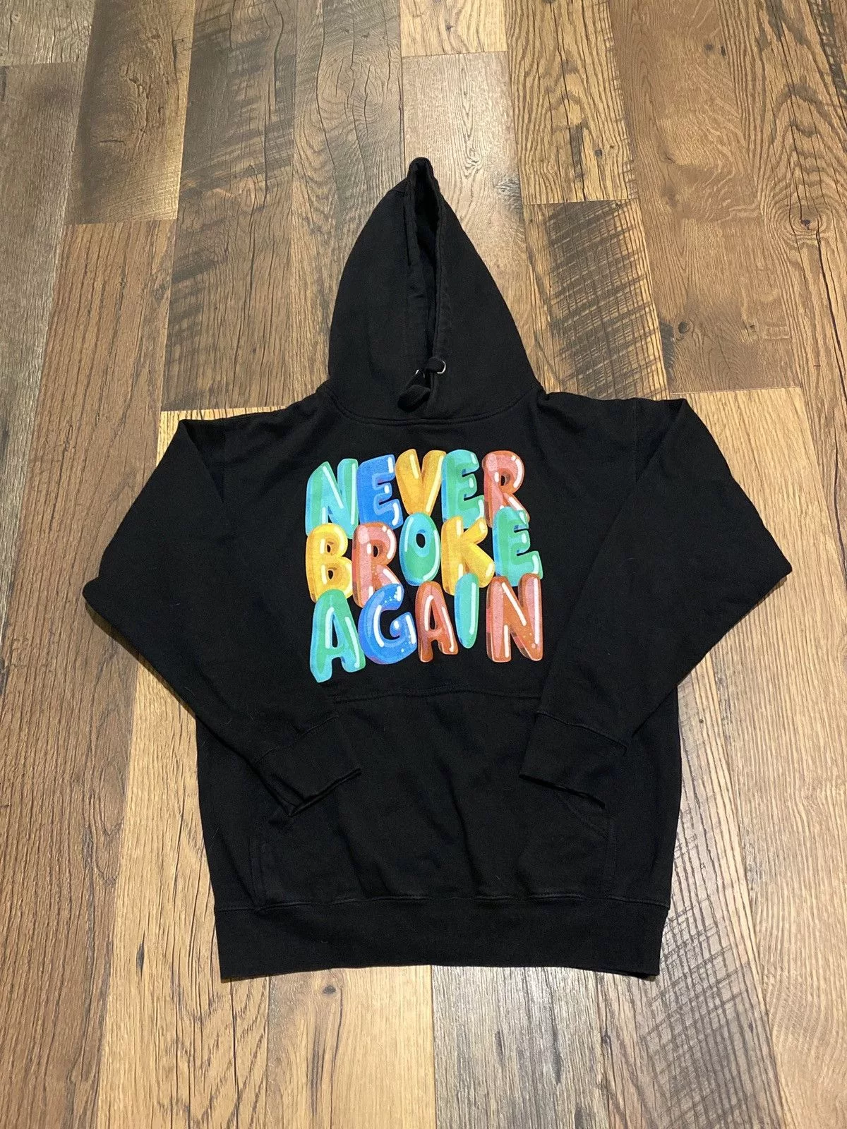 NBA Light Jackets NBA × Rap Tees Never broke again nba young boy hoodie Black
