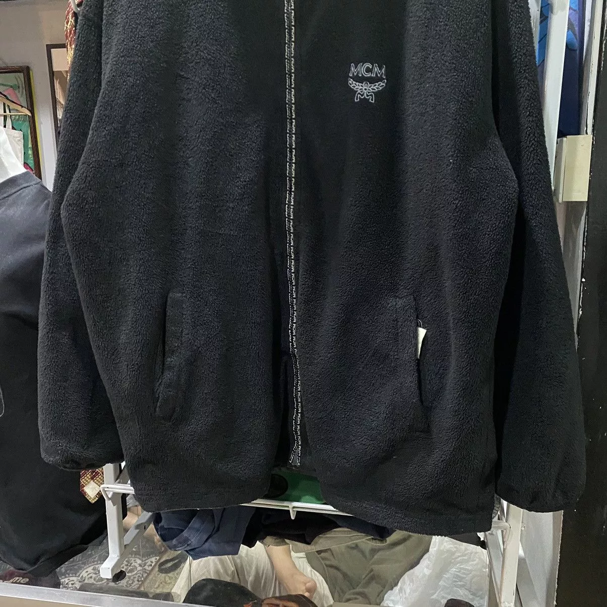 MCM Light Jackets MCM Black Reversible Fleece Jacket