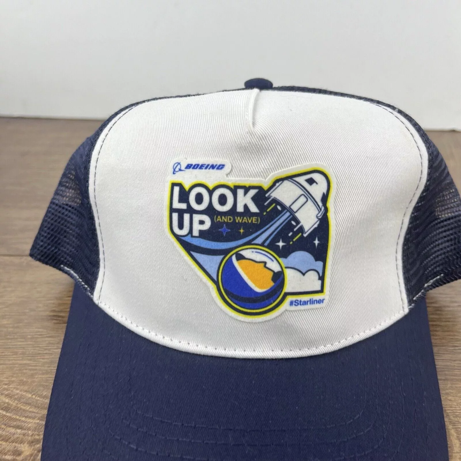 Other Hats Other Look Up Hat Boeing Snapback Hat Blue Adjustable Hat Blue Adu