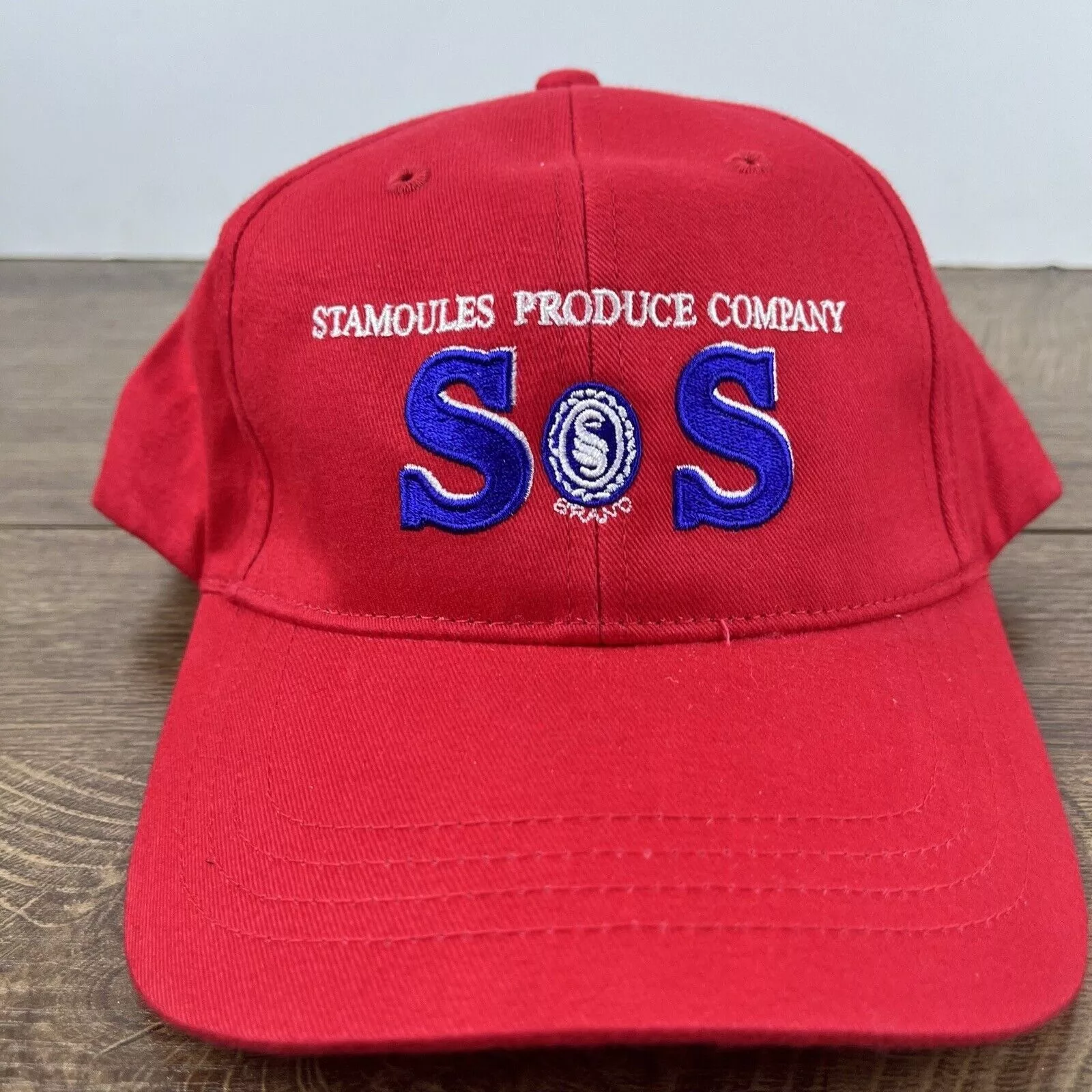 Other Hats Other Stomoules Produce Hat SOS Hat Red Cap Hat Adjustable Hat Red