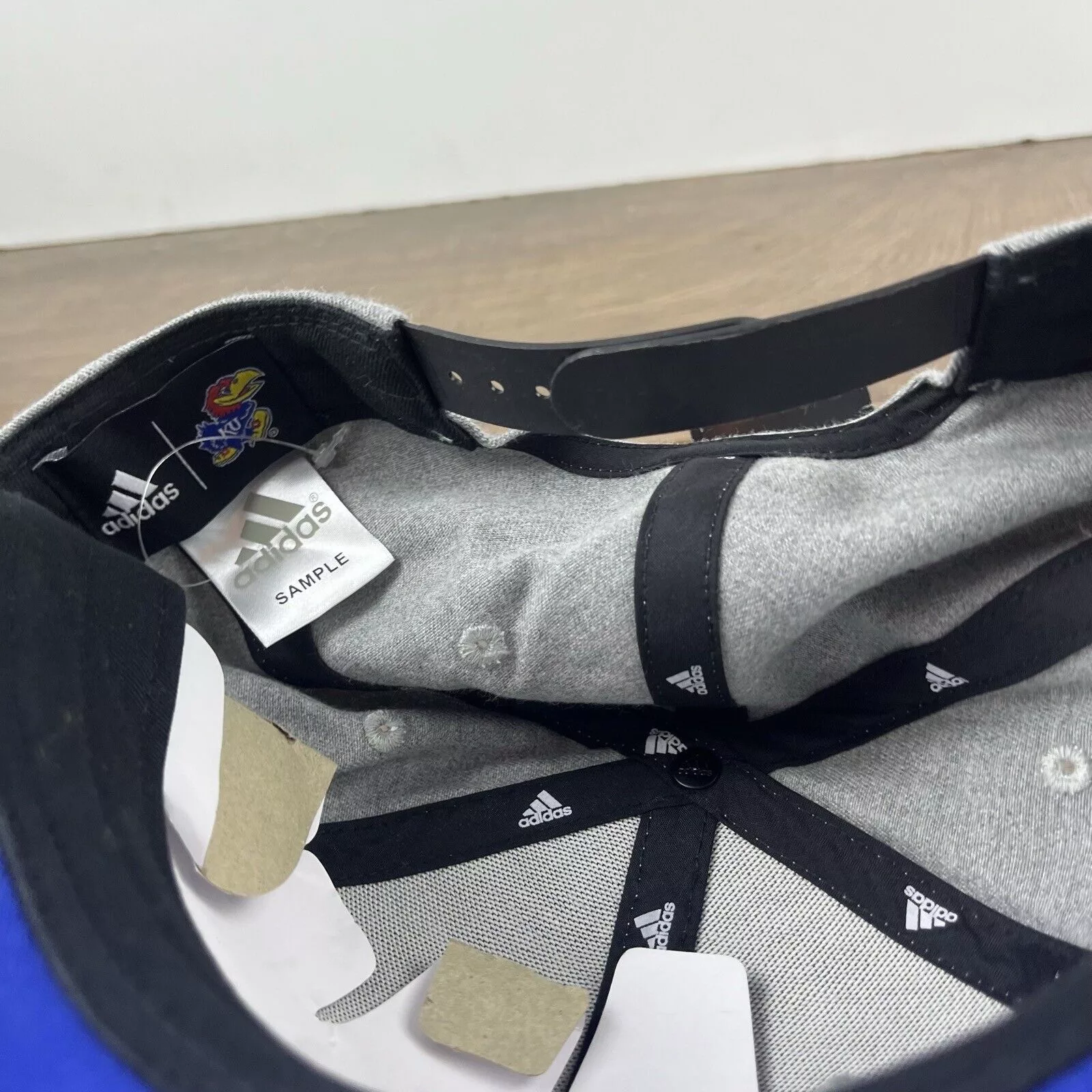 Adidas Hats Kansas Jayhawks Hat Adidas Three Stripe Hat Gray Cap Adjusta