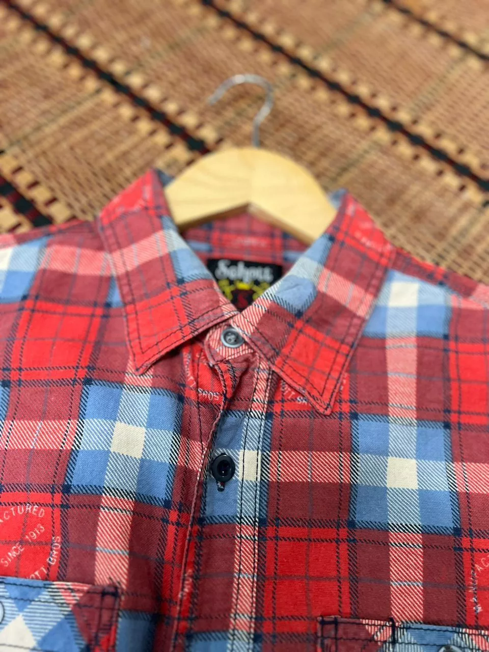 Schott Shirts Button Ups Schott Bros NYC Flannel Red