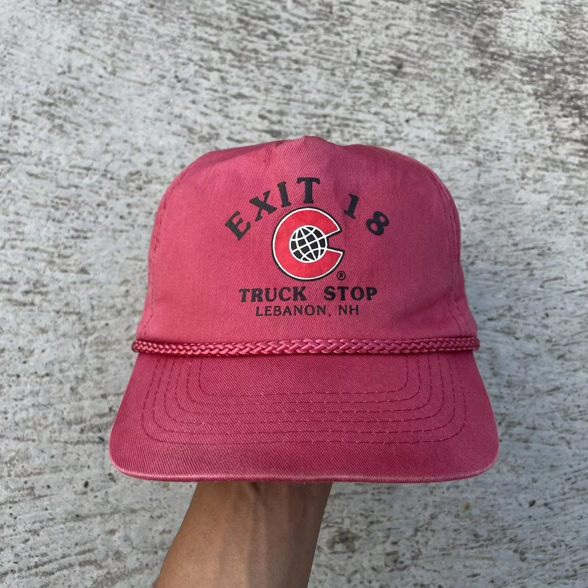 Vintage Hats Vintage. Lebanon, Exit 18. Truck stop rope hat Red