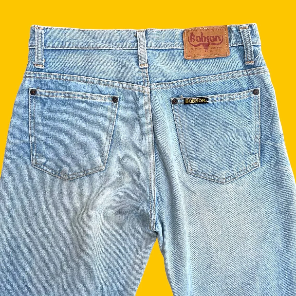 Jean Denim Jean 🔥 Bobson Light Blue Distressed Rusty Denim W29 🔥
