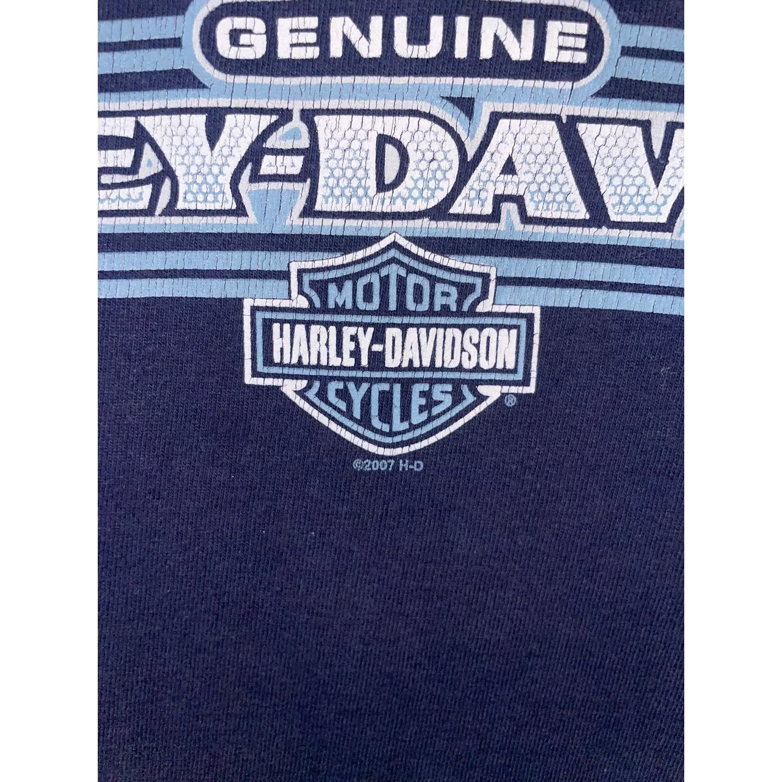Harley Davidson Short Sleeve T Shirts 2000s Harley Davidson Vancouver BC Canada Tank Sleeveless M Blue