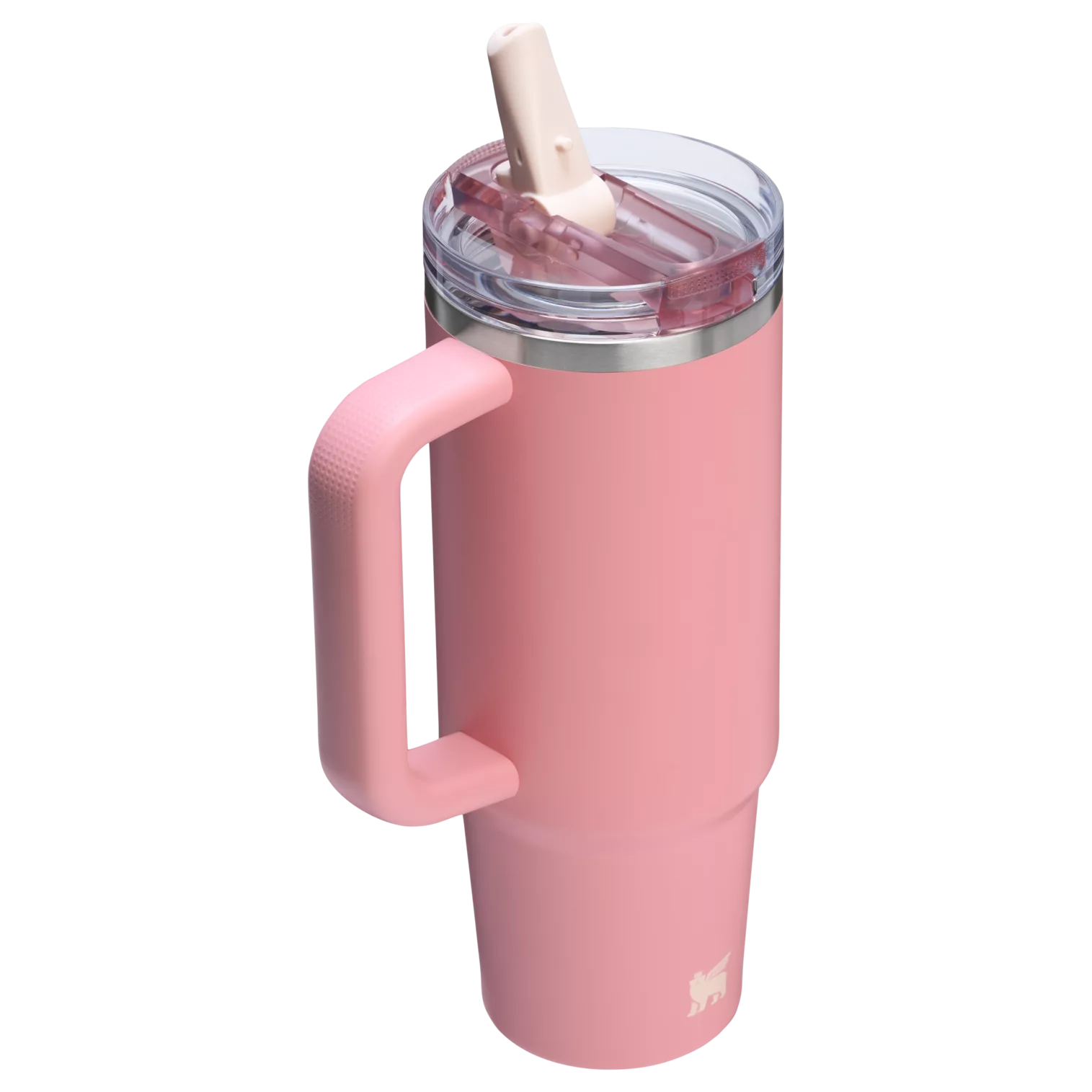 Stanley 30 OZ IceFlow Flip Straw Stainless Steel Tumbler In Pink Mesa