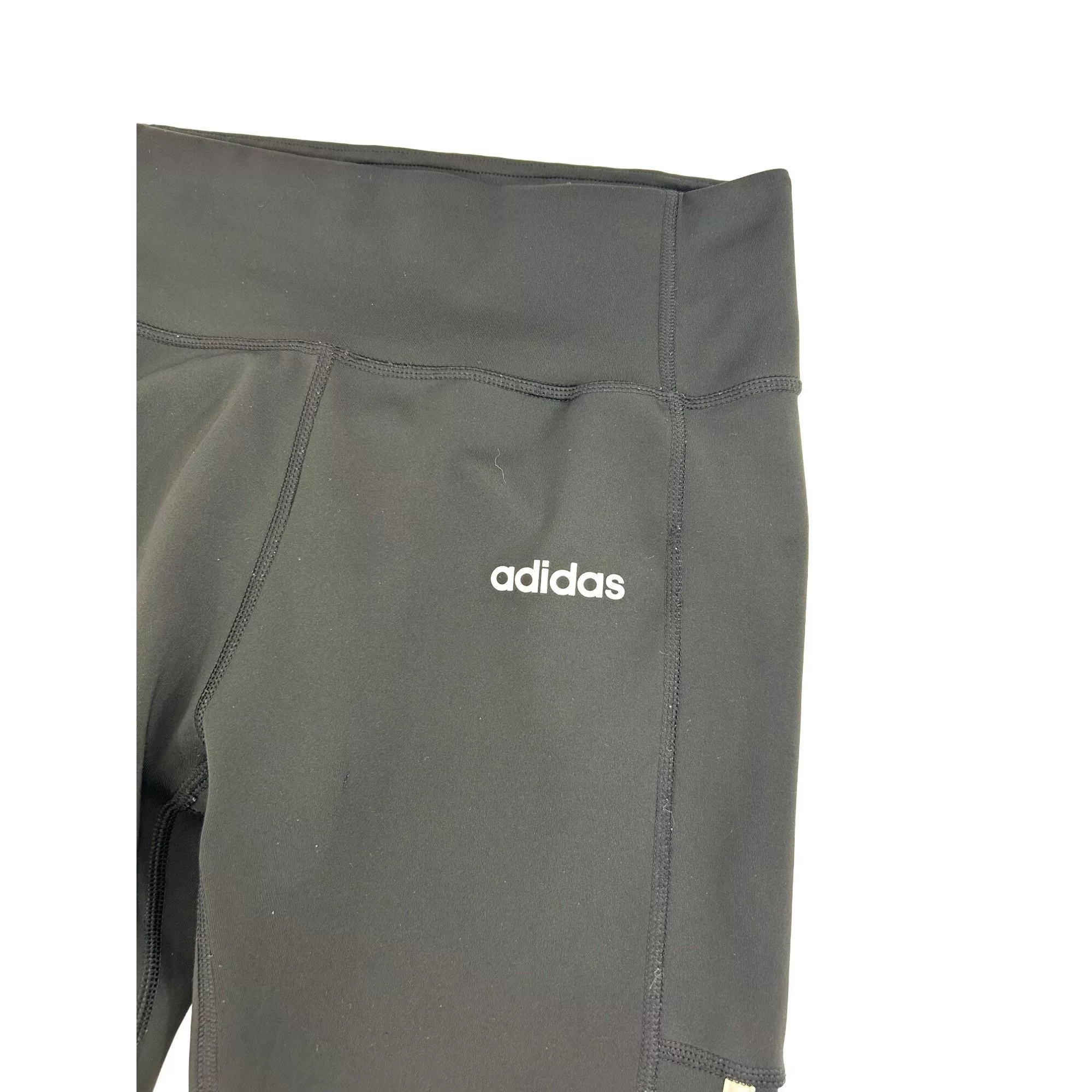 Adidas Leggings Adidas Women Cropped Leggings Climalite Black White Stripes