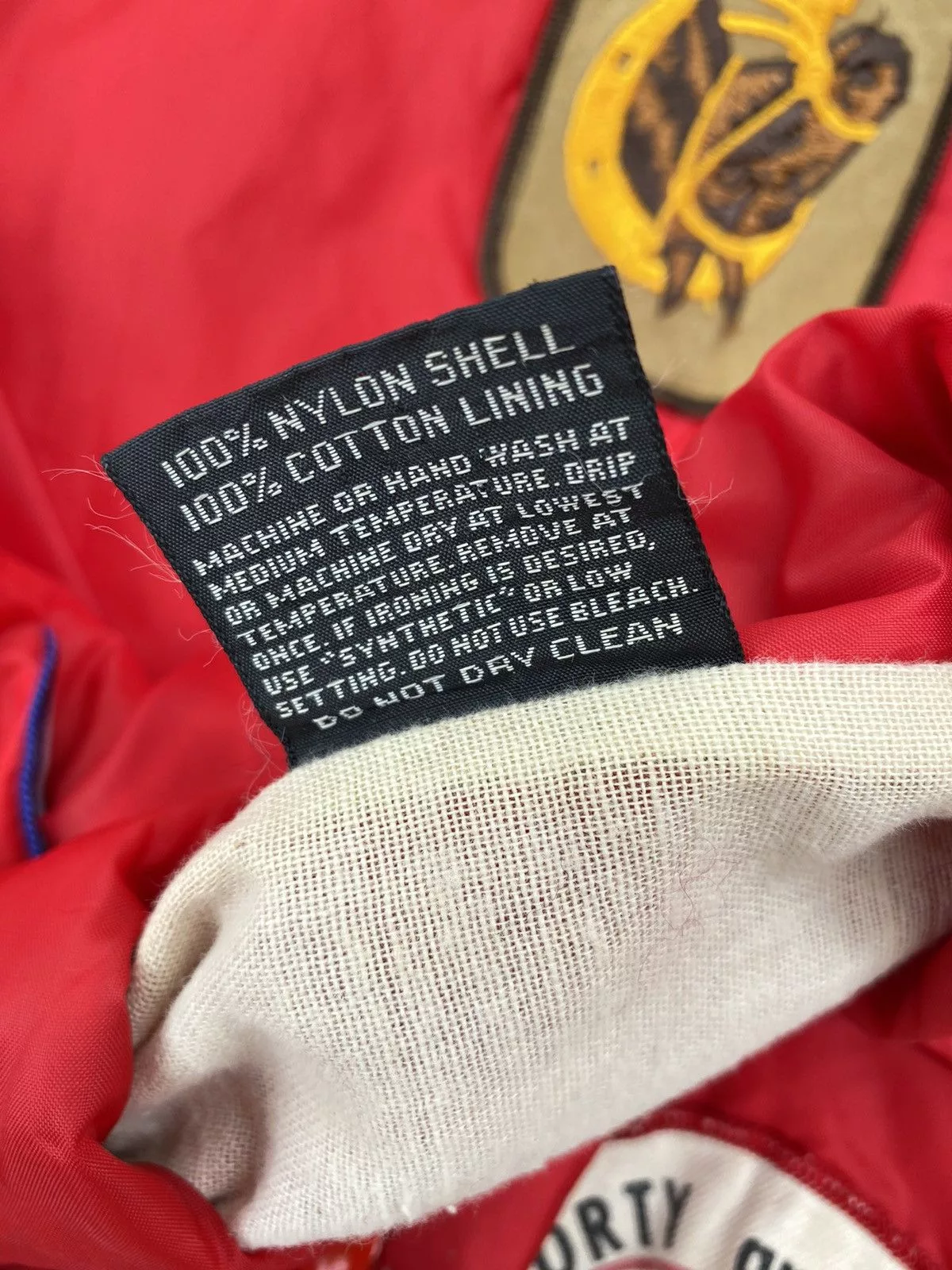 Vintage Light Jackets Vintage red nylon patch jacket