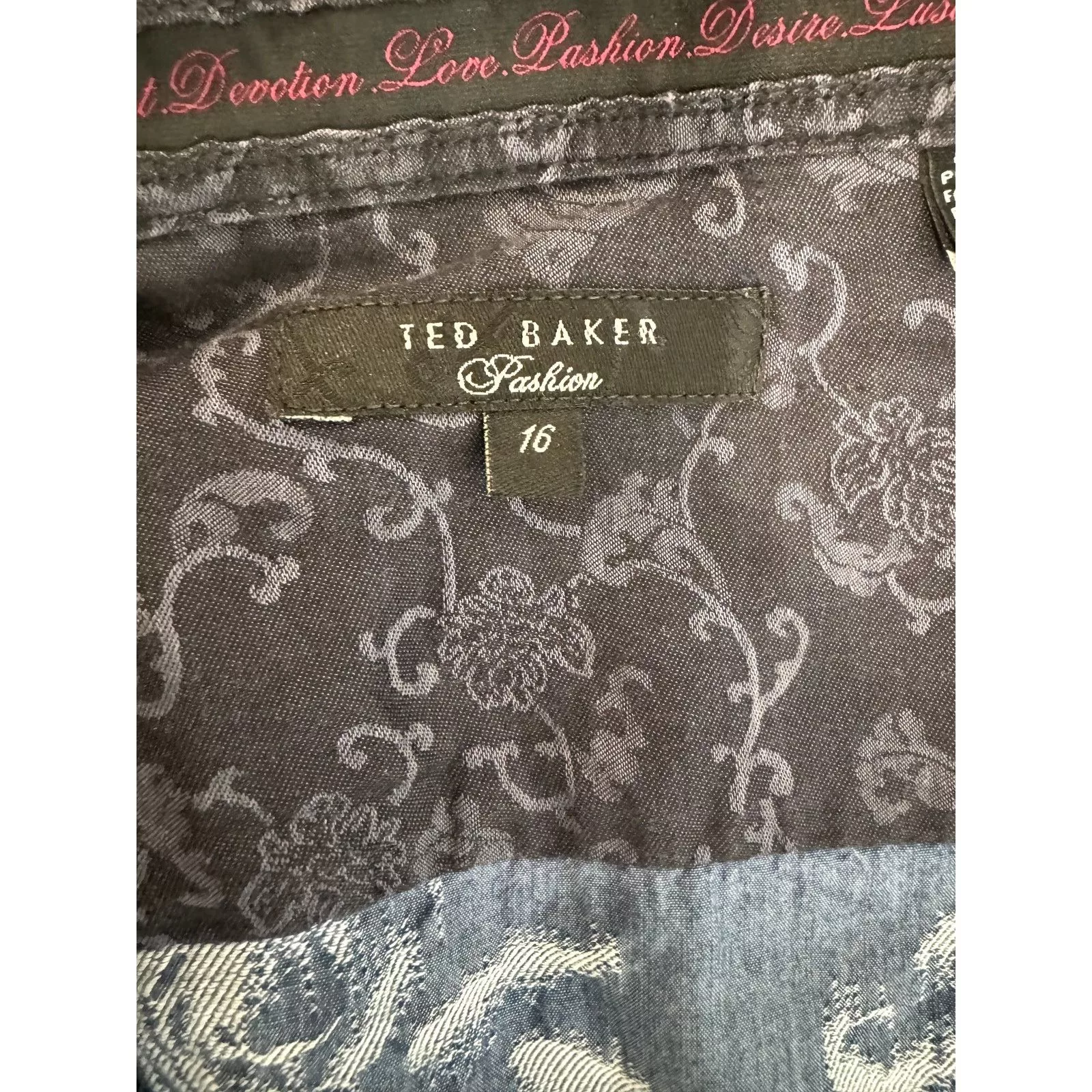 Ted Baker Shirts Button Ups Ted Baker Blue Button Down Shirt Contrast Chambray - Men 16
