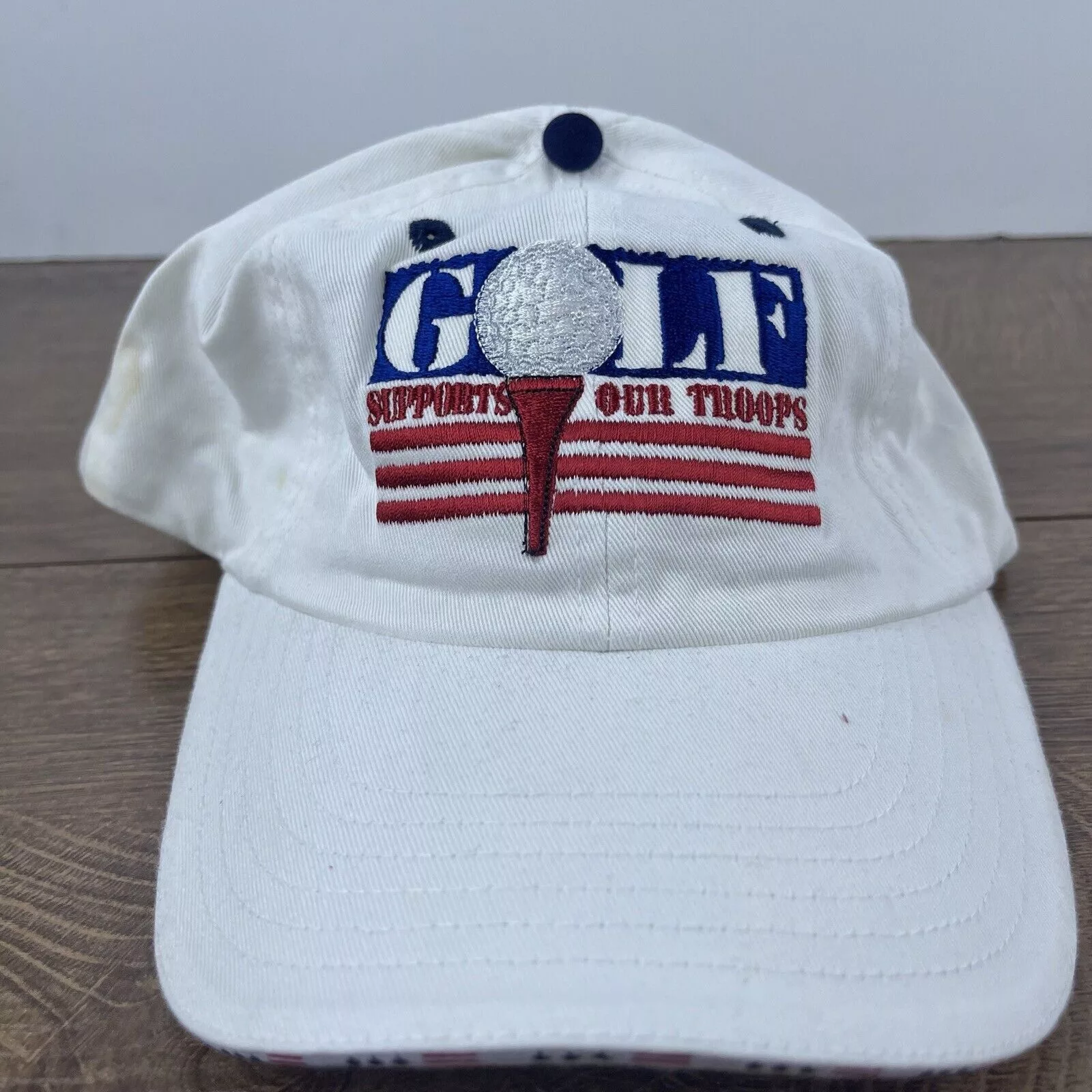 Other Hats Other Golf Hat Support Our Troops Hat White Cap Hat Adjustable Hat