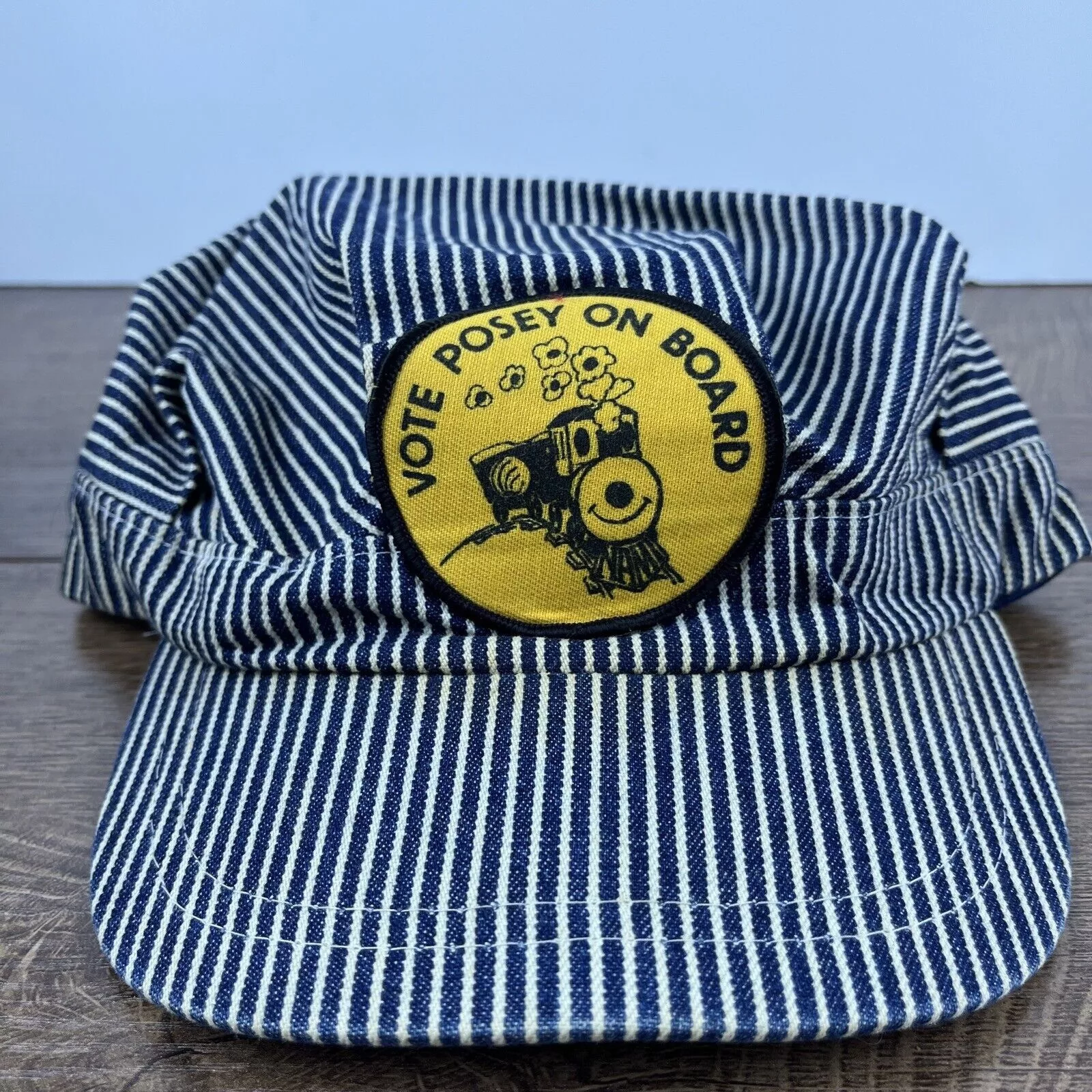 Other Hats Other Vote Posey On Board Hat Train Conductor Gray Snapback Hat Ad