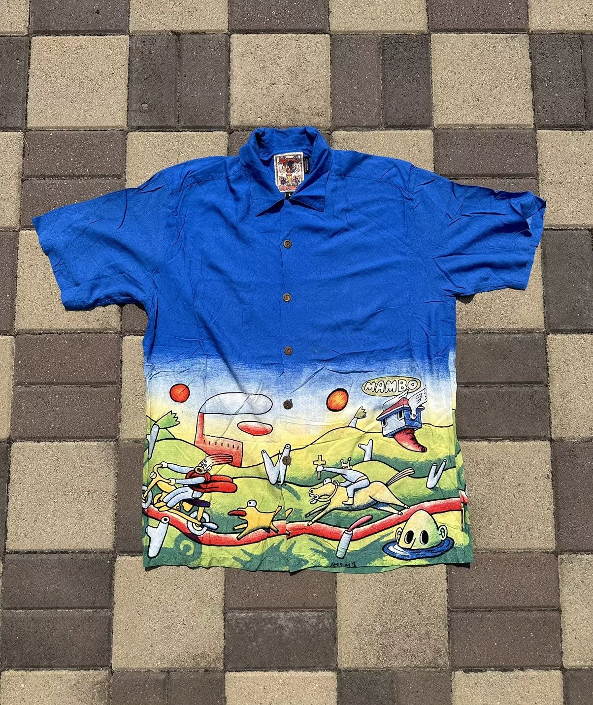Mambo Shirts Button Ups Vintage Mambo Loud Shirts Shirt 90’s Multi Streetwear