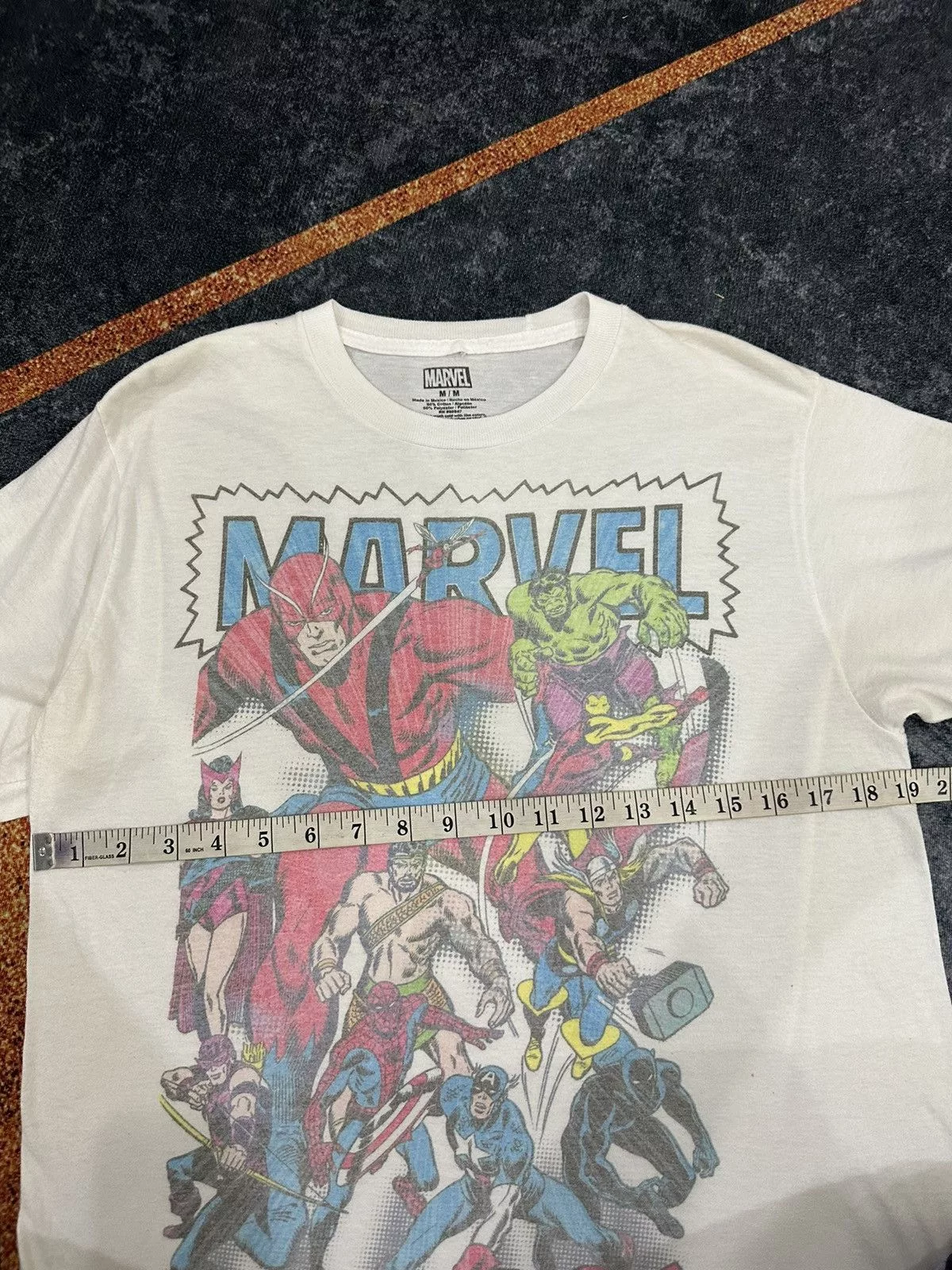 Anime Short Sleeve T Shirts Anime × Marvel Comics Y2k Marvel Comics Printed Tshirt A67 White