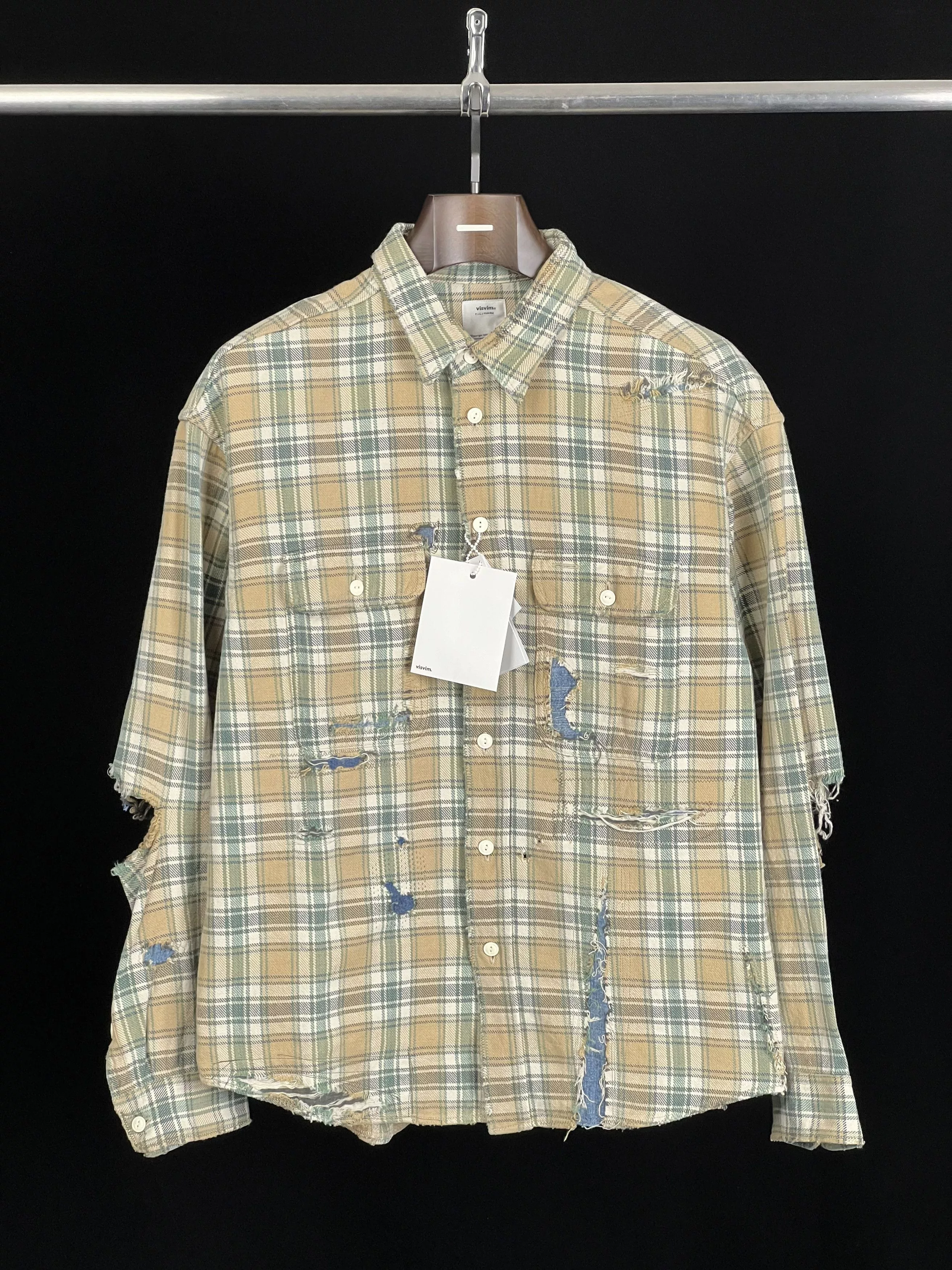 Visvim Long Sleeve T Shirts Visvim RARE*Brand New LUMBER SHIRT L/S CRASH Size M Beige