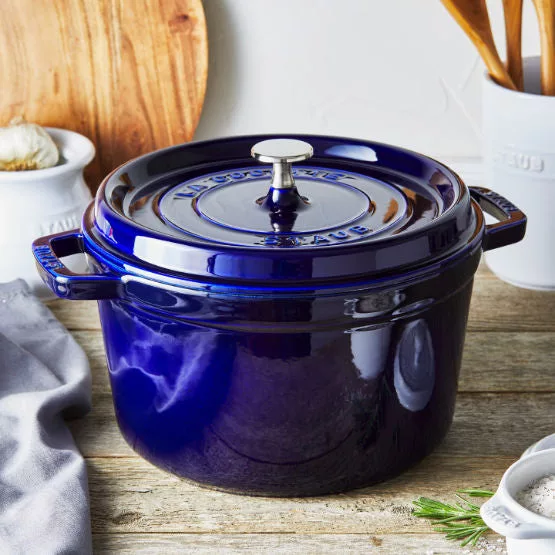 5 QT ROUND TALL COCOTTE DARK BLUE