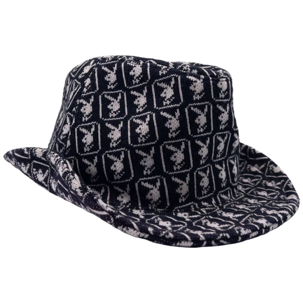 Playboy Hats Vintage Playboy Monogram Hat Black