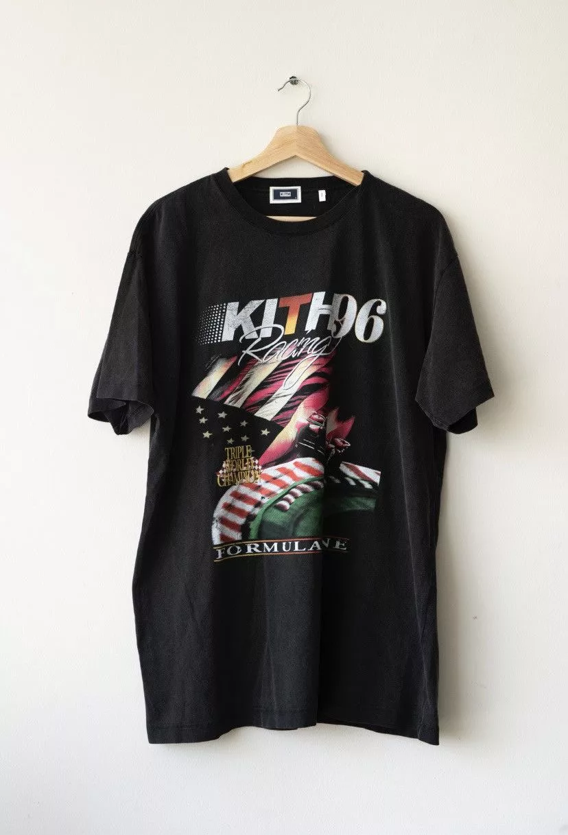 Kith Short Sleeve T Shirts Kith × Vintage Kith Racing Vintage Tee Black
