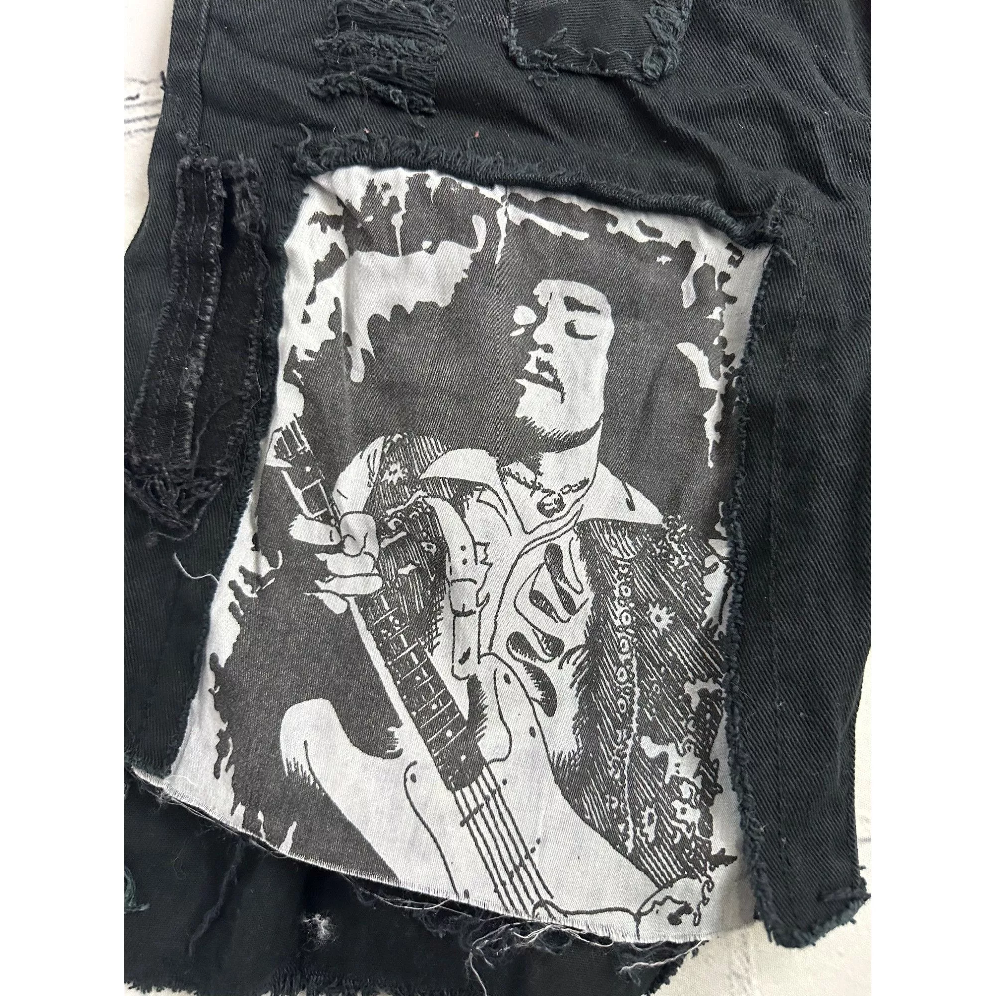 Other Shorts Other Custom Distressed Denim Knee Shorts Black