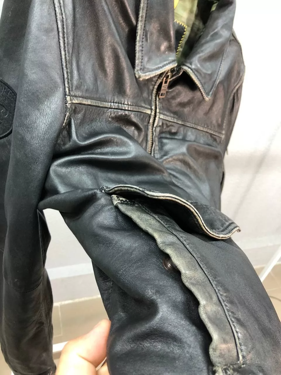 Camel Leather Jackets Camel Active leather mens Jacket 50 / Large Black