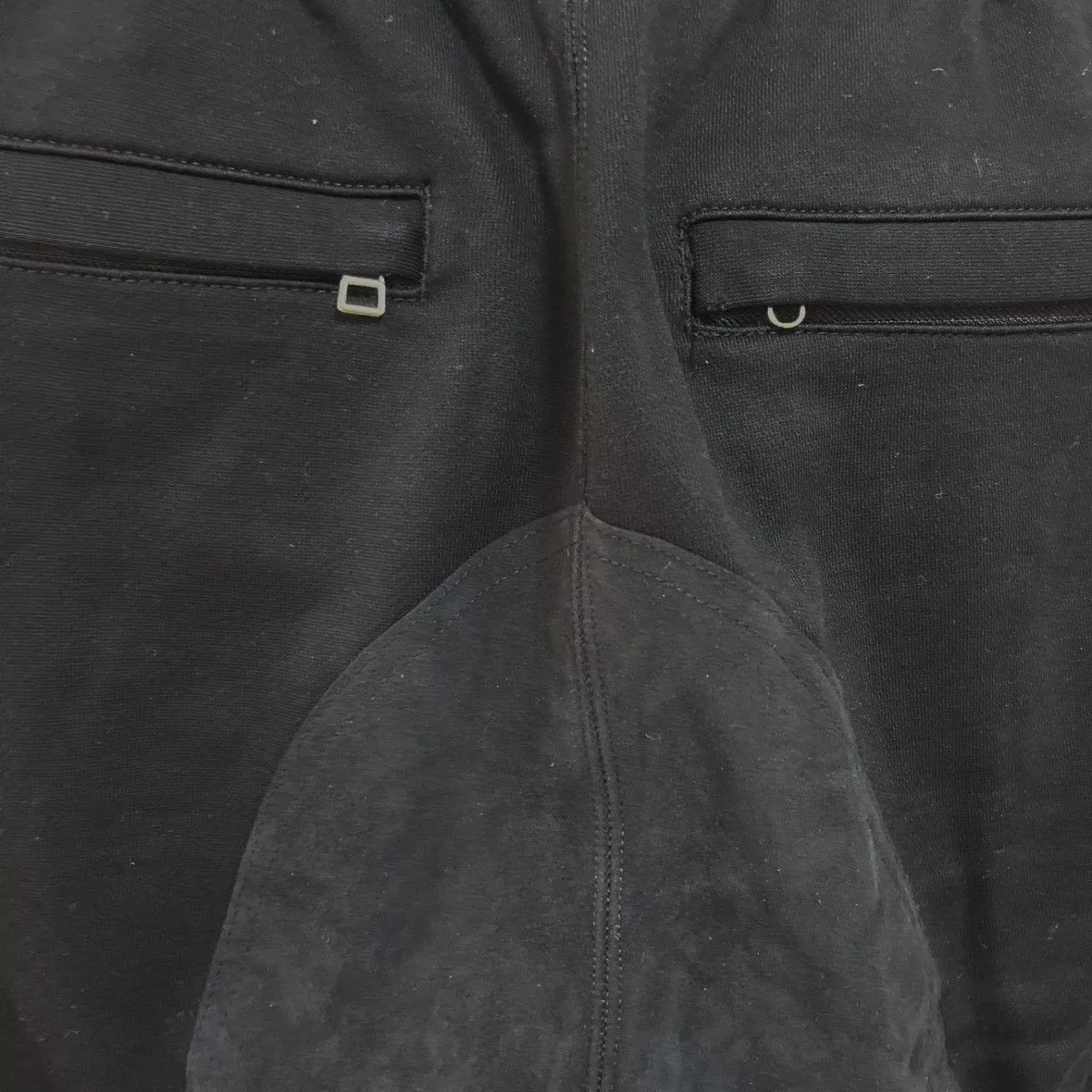 Comme des Garcons Sweatpants Joggers Comme des Garcons Sweat Pants Knee Patch Zip Pocket Cotton Black
