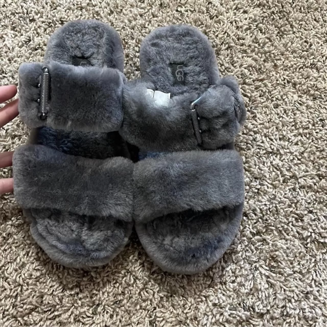 Ugg Sandals Ugg Chunky Slides Gray