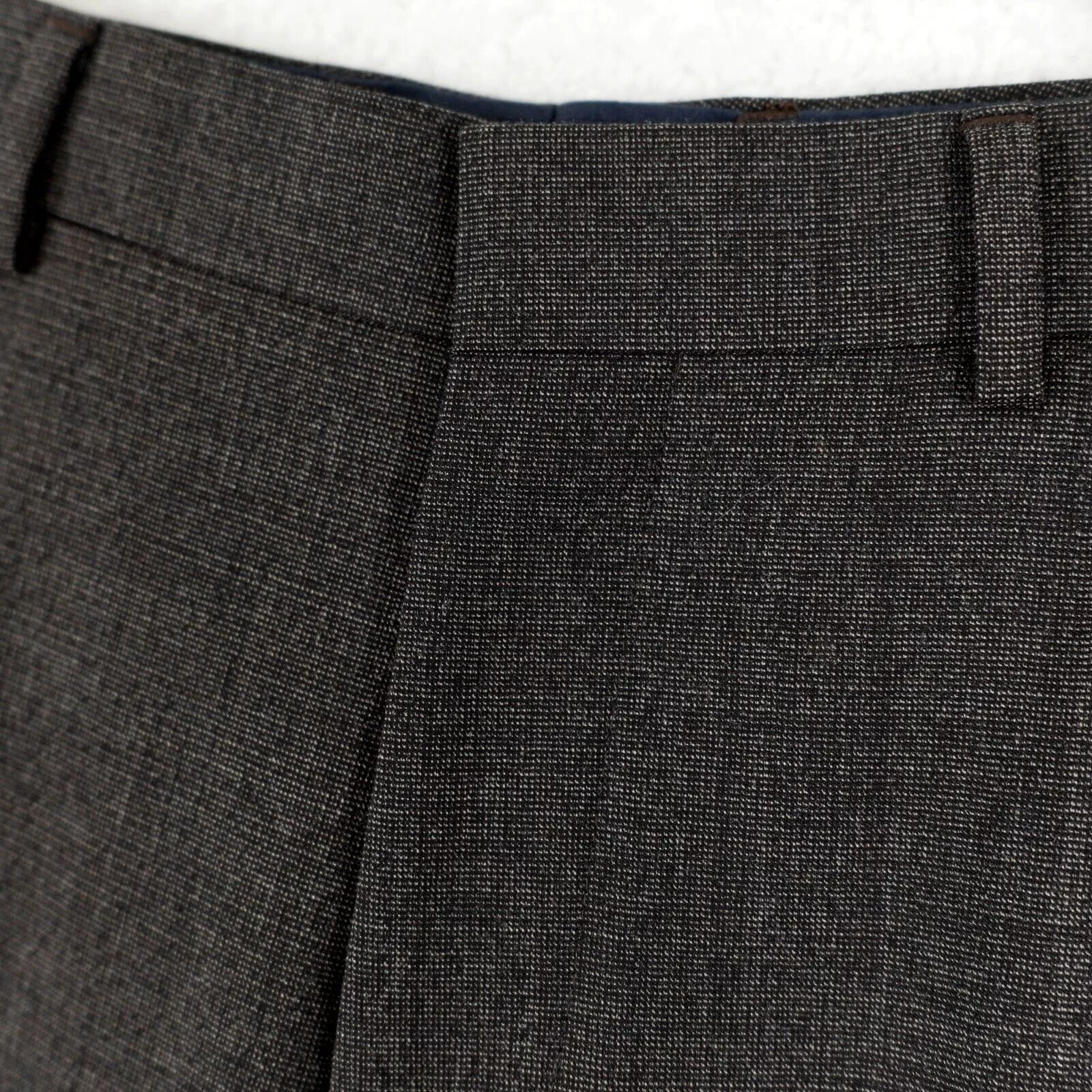 Bonobos Formal Trousers Bonobos Marzotto Wool Brown Nailshead Flat Front Mid Rise Dr
