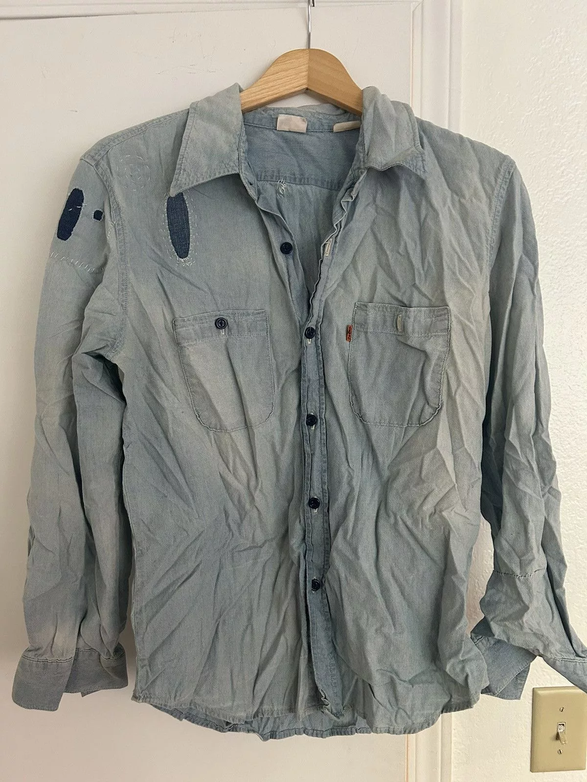 Levi's Made & Crafted Shirts Button Ups Levi's Made & Crafted Levi’s denim embroidered shirt Blue