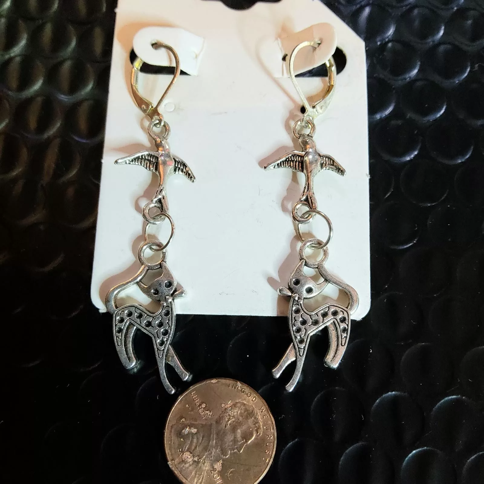 Designer Earrings Designer V Bird Catcher Earrings sterling hooks Silver