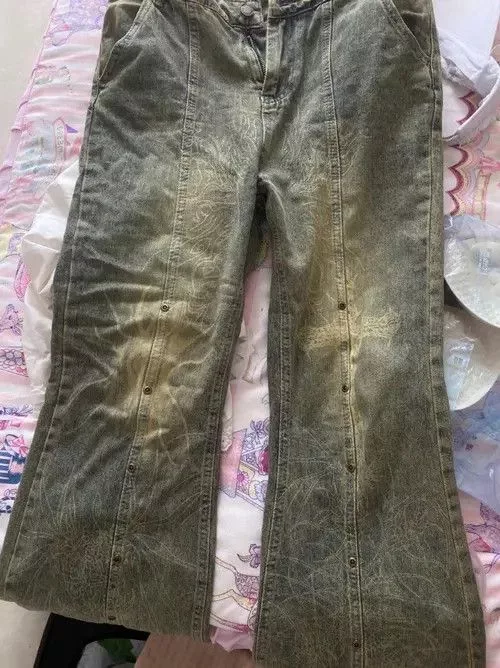 Jean Jeans Washed old flared jeans Blue Avant-Garde