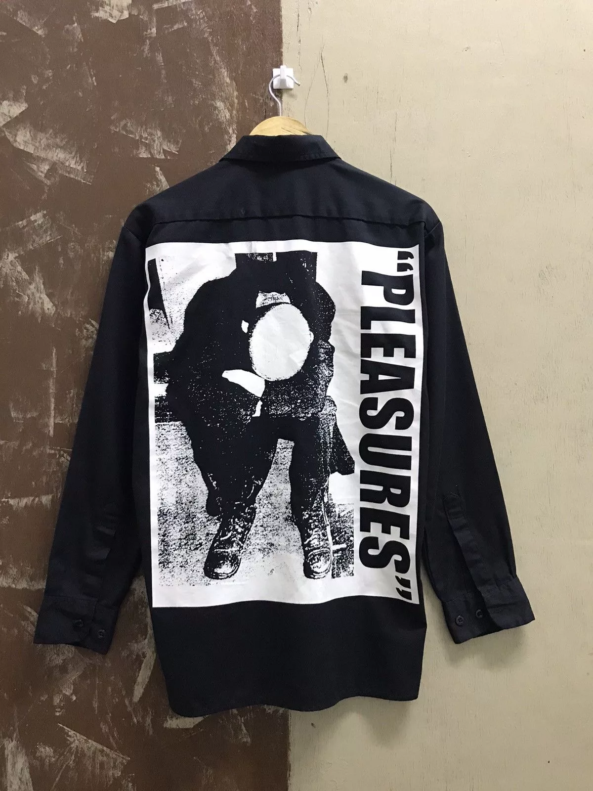 Band Tees Shirts Button Ups Band Tees × Pleasures Minor Threat Pleasures Punk X Dickies Button Up Shirt Black