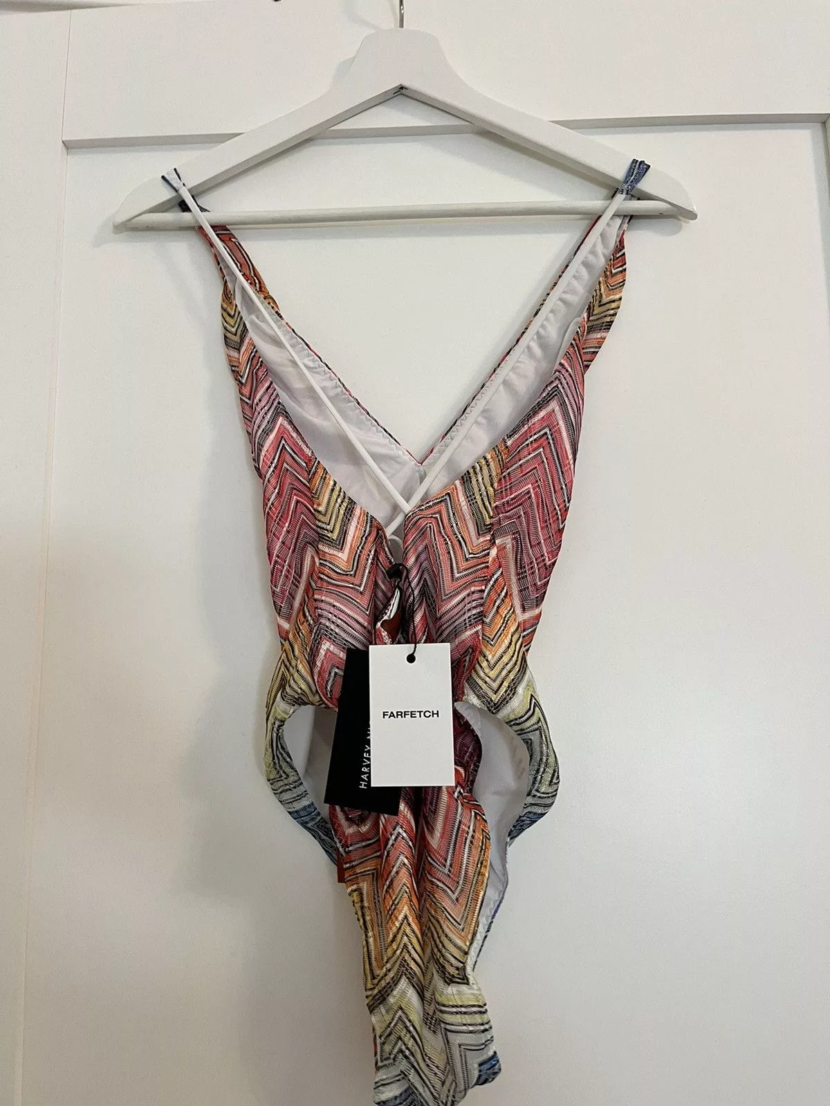 Missoni Bodysuits Missoni V-neck zigzag-print swimsuit Multi