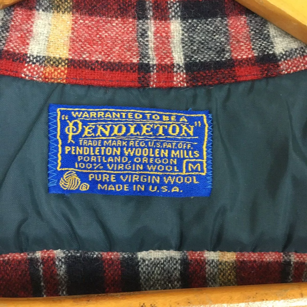 Flannel Shirts Button Ups Flannel × Pendleton Pendleton Pure Wool Flannel Red Vintage