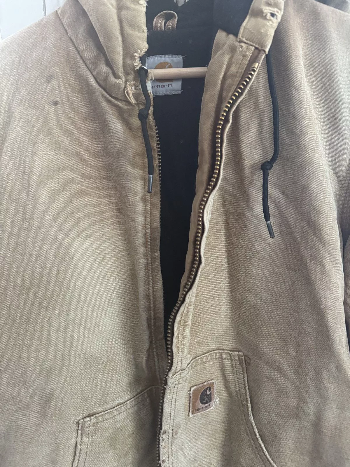 Carhartt Light Jackets carhartt workwear jacket authentic worn Beige